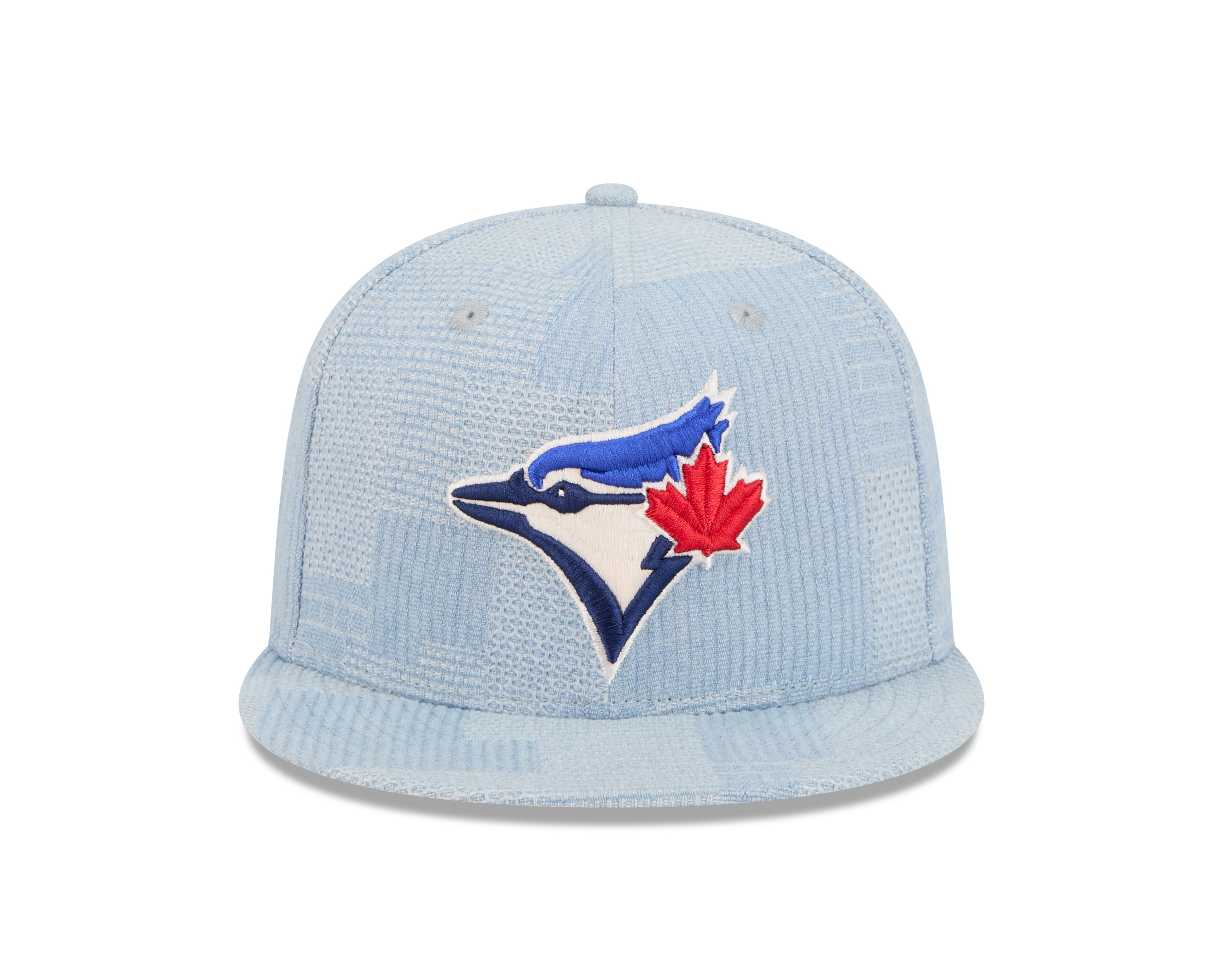 Casquette à pression en denim bleu clair 9Fifty Patchwork pour homme des Toronto Blue Jays MLB New Era