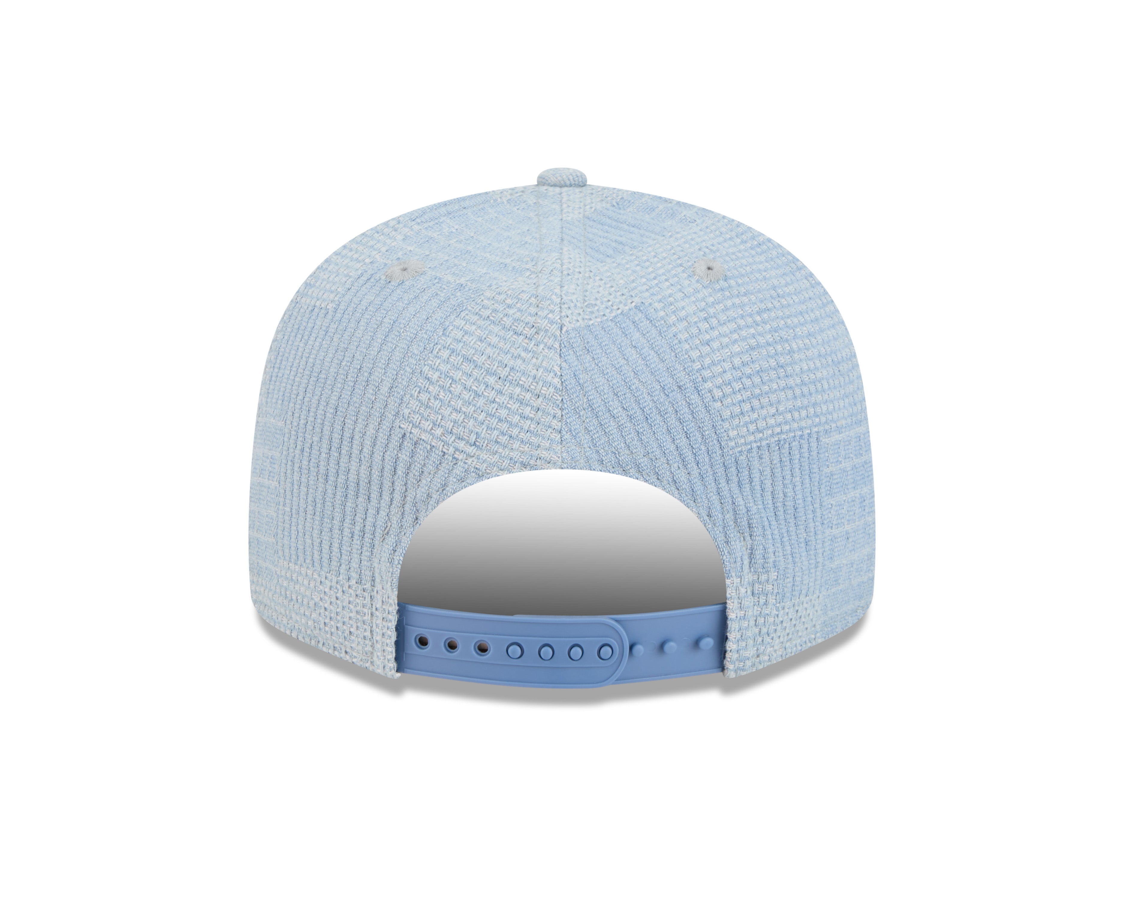 Casquette à pression en denim bleu clair 9Fifty Patchwork pour homme des Toronto Blue Jays MLB New Era