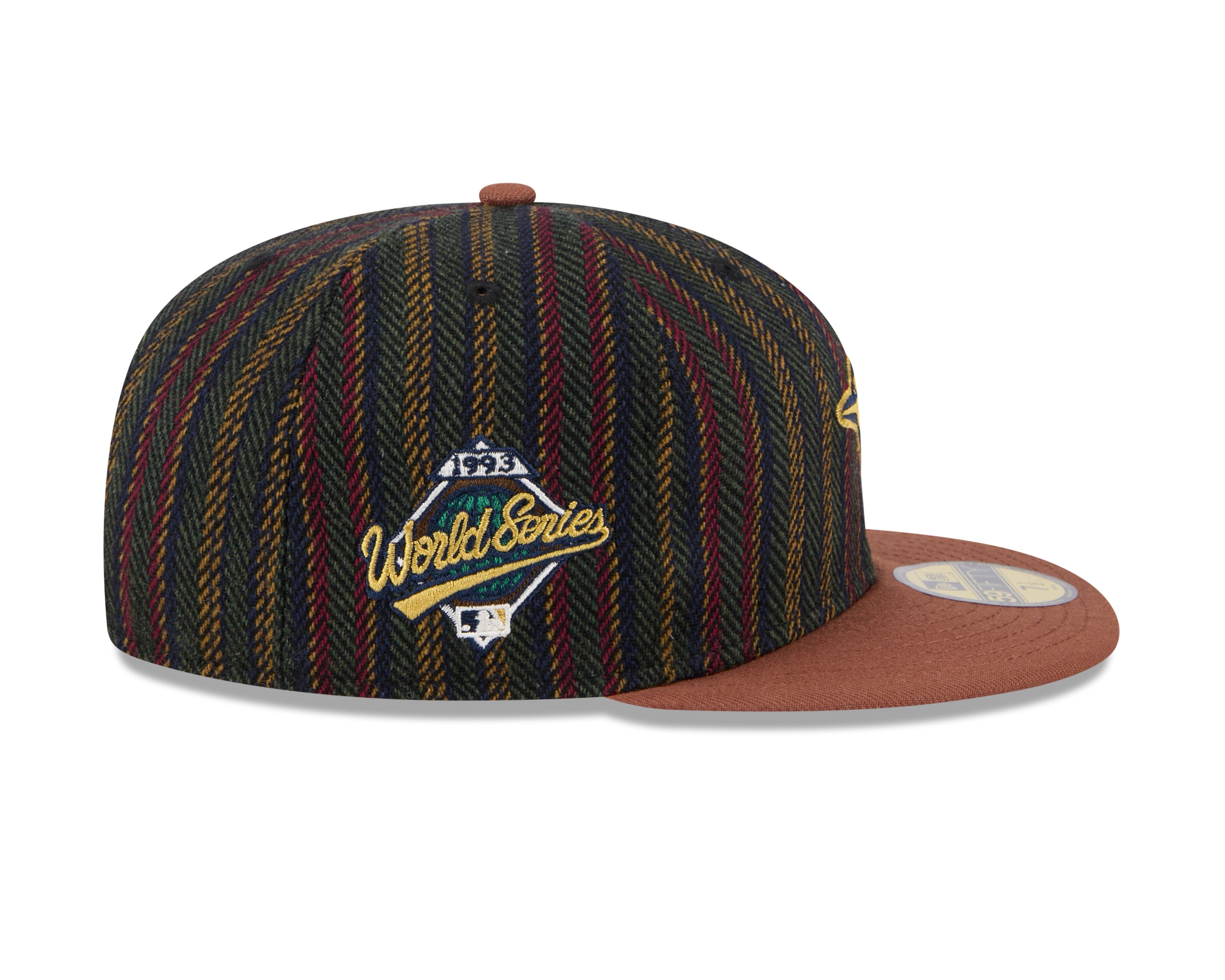 Toronto Blue Jays MLB New Era Men's Vintage Herringbone 59Fifty 1993 World Series Fitted Hat