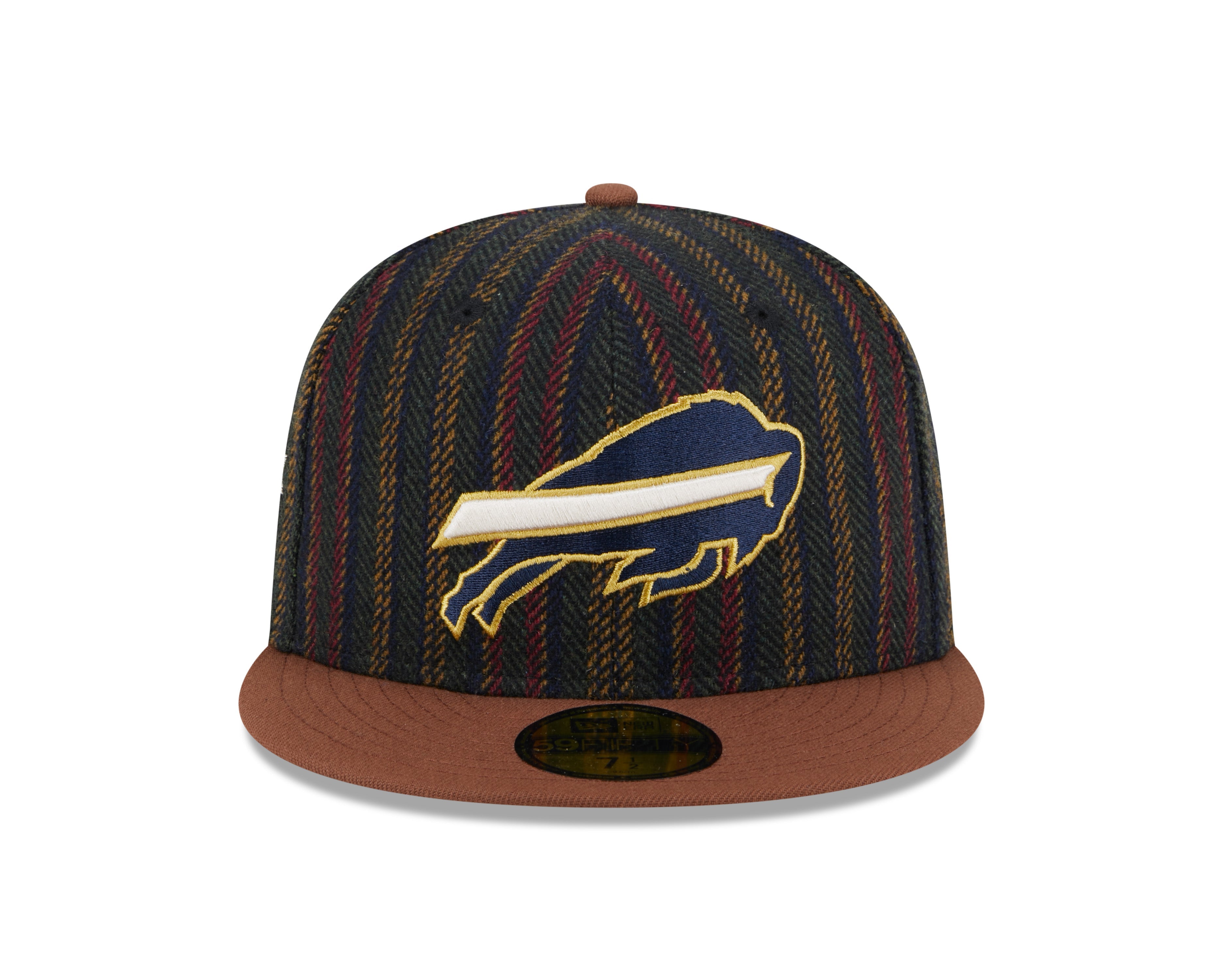 Buffalo Bills NFL New Era Men's Vintage Herringbone 59Fifty 60th Anniversary Fitted Hat