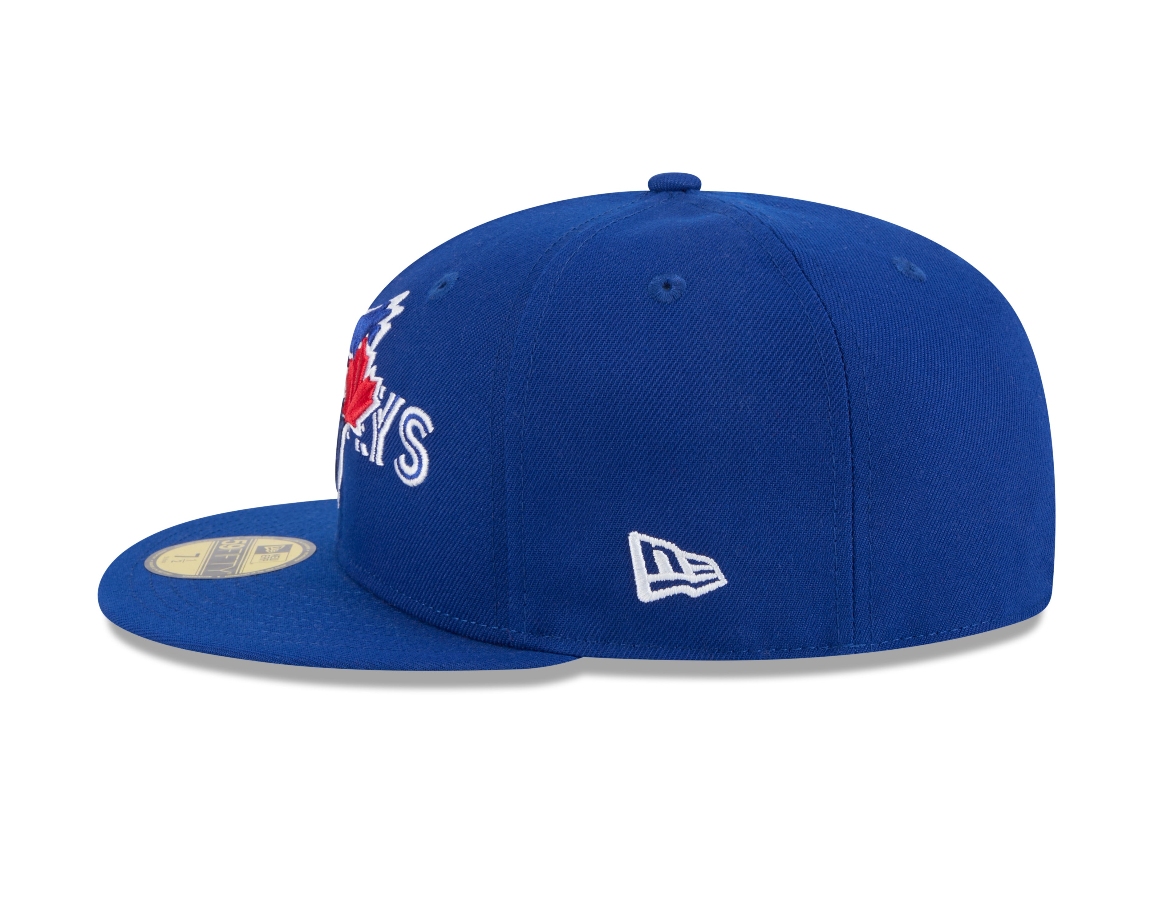 Toronto Blue Jays MLB New Era Men's Royal Blue 59Fifty Overlap Script Fitted Hat