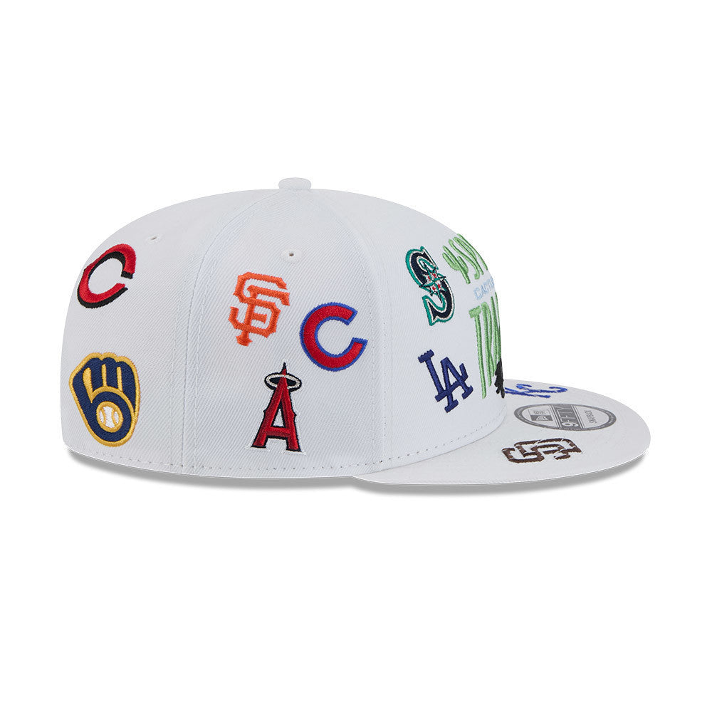 Cactus League MLB New Era Men's White 9Fifty 2025 Spring Training Scattered Logo Snapback