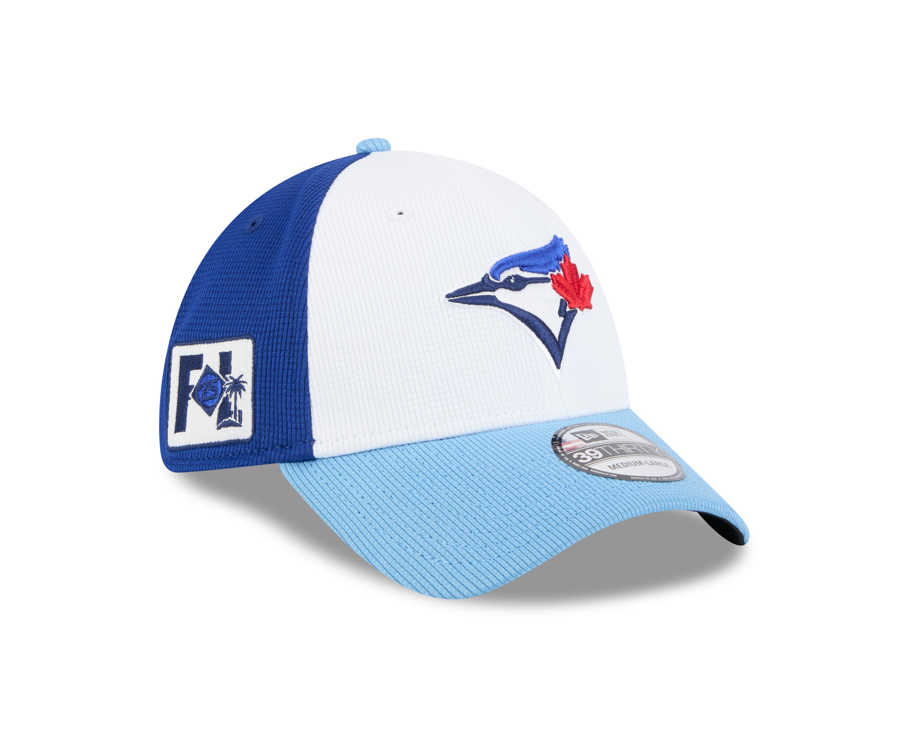 Toronto Blue Jays MLB New Era Men's White/Light Blue 39Thirty 2025 Spring Training Stretch Fit Hat