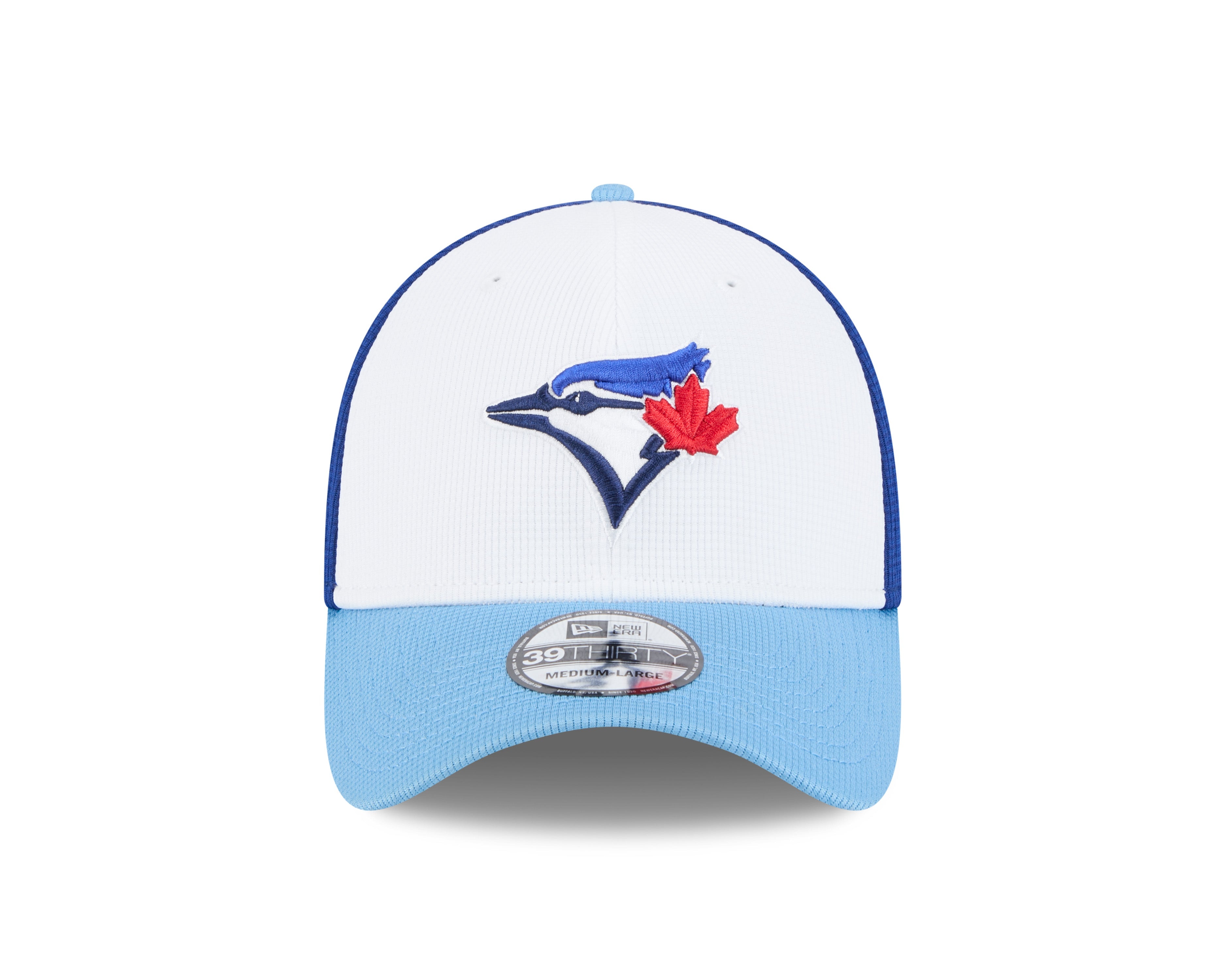 Toronto Blue Jays MLB New Era Men's White/Light Blue 39Thirty 2025 Spring Training Stretch Fit Hat