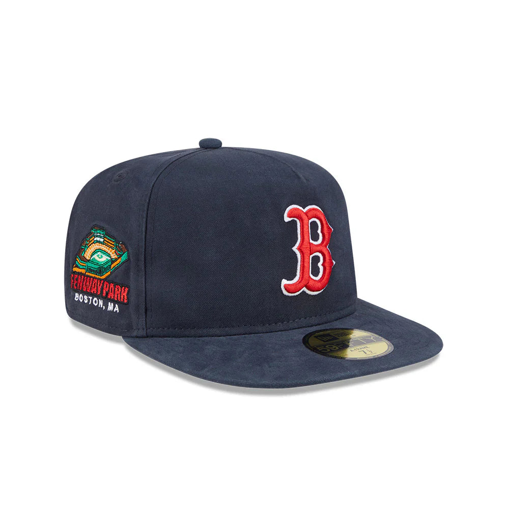 Boston Red Sox MLB New Era Men's Dark Blue 59Fifty A-Frame Championship Side Flag