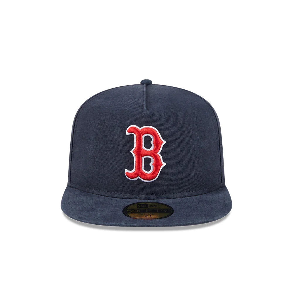 Boston Red Sox MLB New Era Men's Dark Blue 59Fifty A-Frame Championship Side Flag
