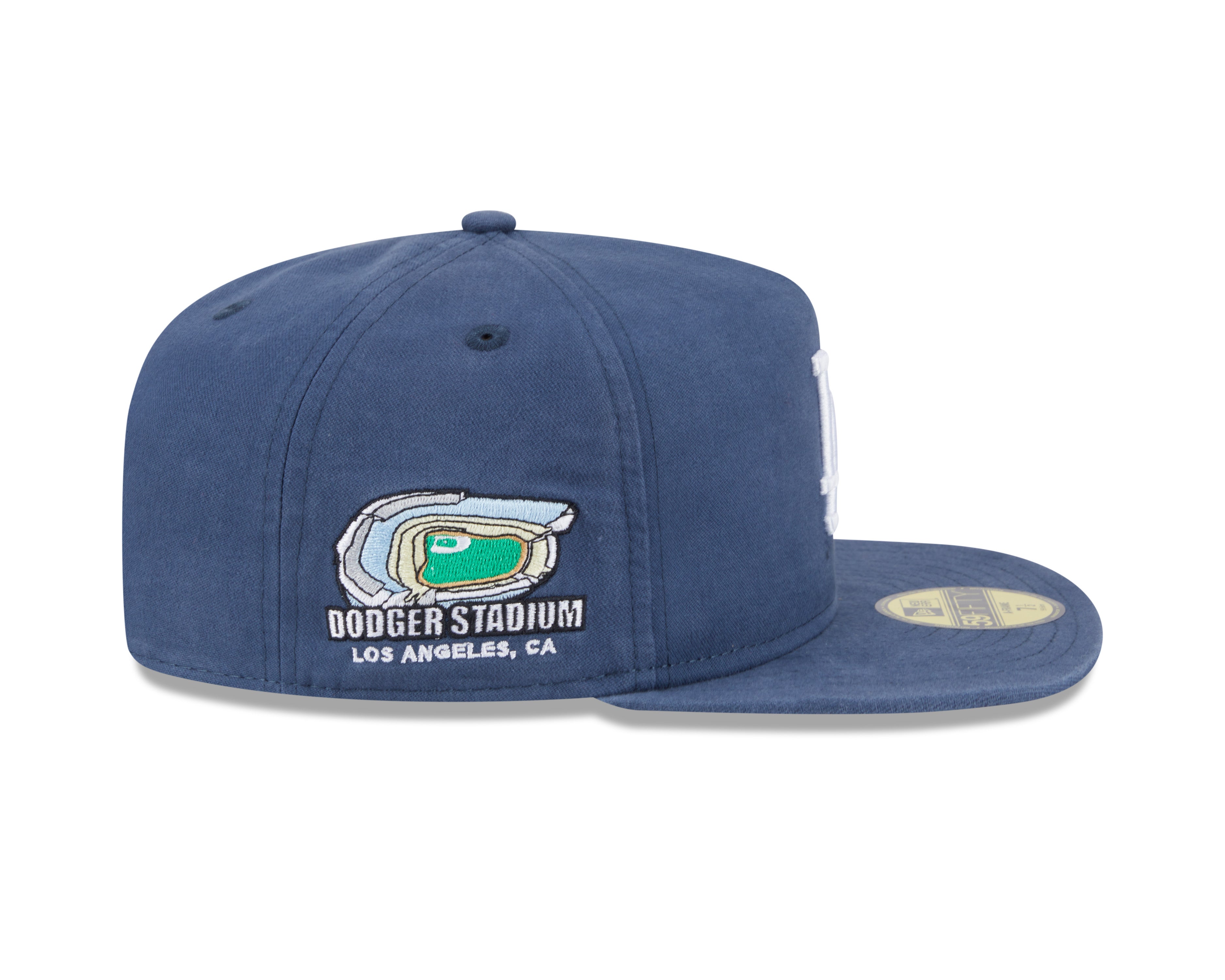 Los Angeles Dodgers MLB New Era Men's Dark Blue 59Fifty A-Frame Championship Side Flag