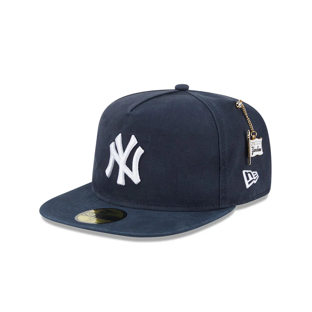 New York Yankees MLB New Era Homme Bleu Foncé 59Fifty A-Frame Championship Side Flag