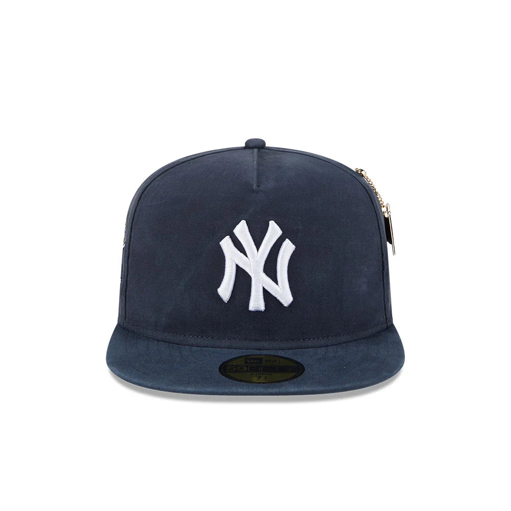New York Yankees MLB New Era Homme Bleu Foncé 59Fifty A-Frame Championship Side Flag