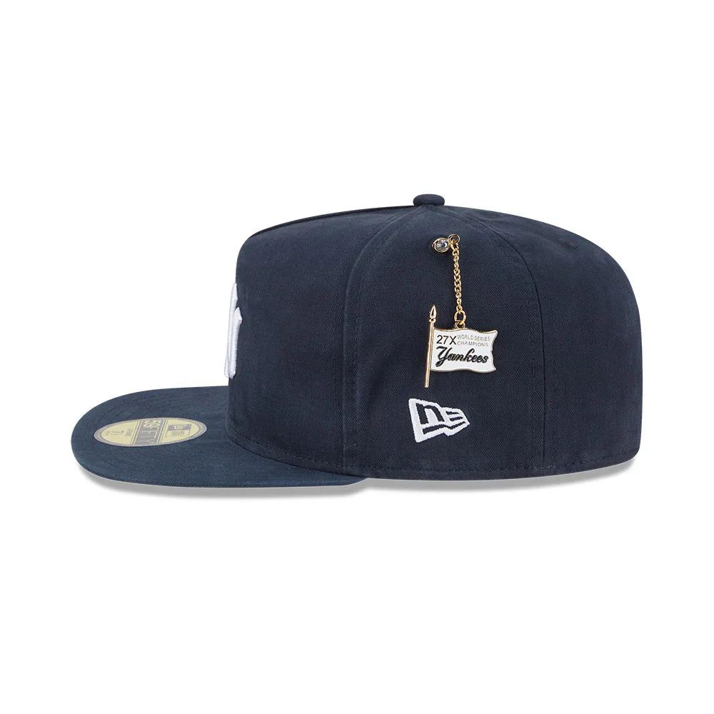 New York Yankees MLB New Era Homme Bleu Foncé 59Fifty A-Frame Championship Side Flag