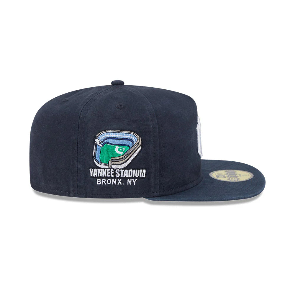 New York Yankees MLB New Era Homme Bleu Foncé 59Fifty A-Frame Championship Side Flag