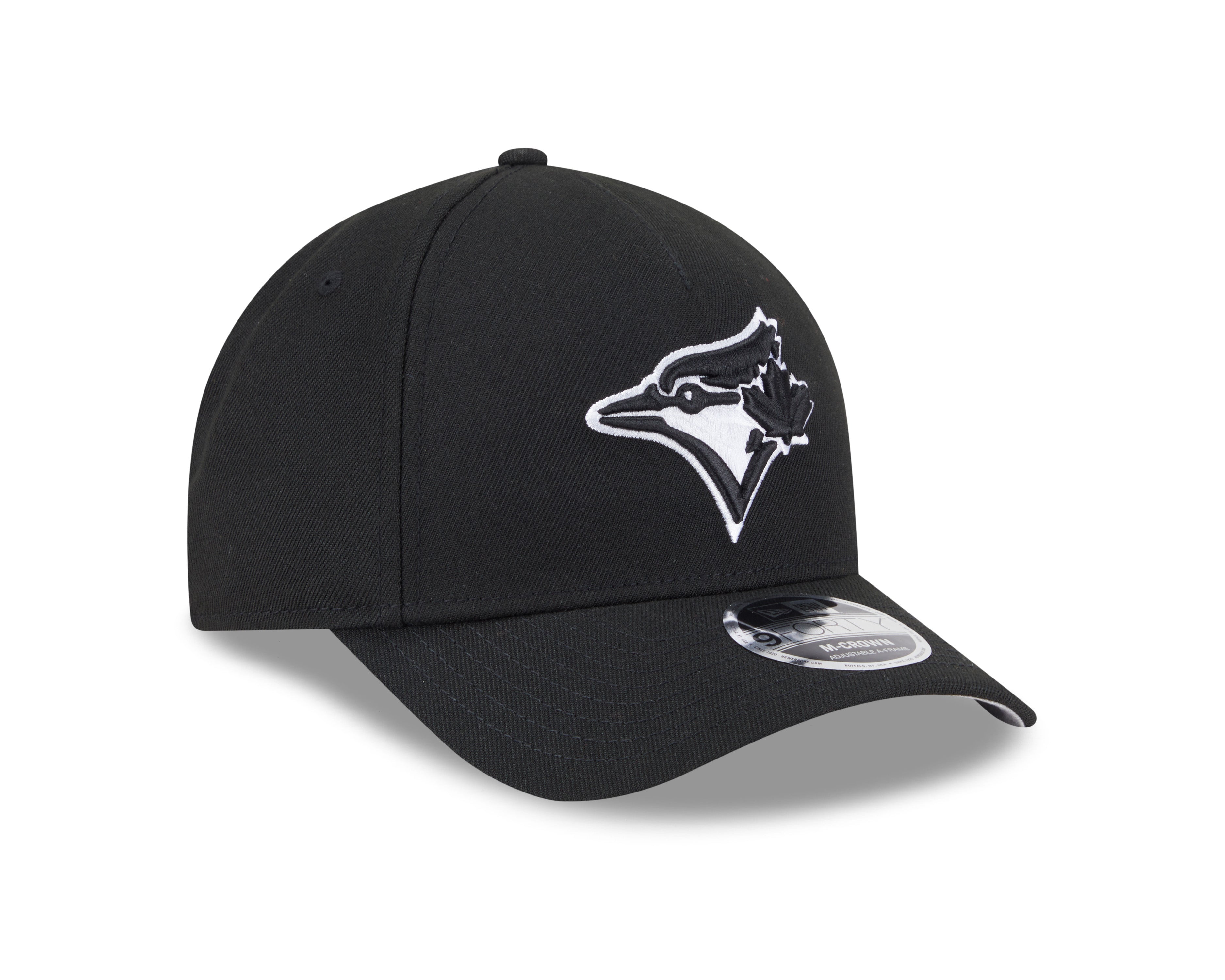 Toronto Blue Jays MLB New Era Men's Black White 9Forty A-Frame Snapback