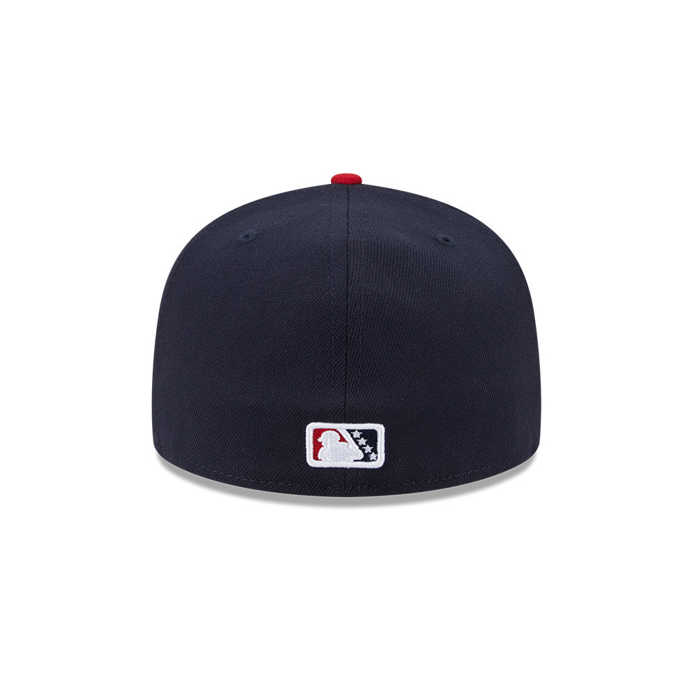 Casquette ajustée 59Fifty Authentic Collection des Nashville Sounds MiLB, couleur marine/rouge, pour homme, de la marque New Era.