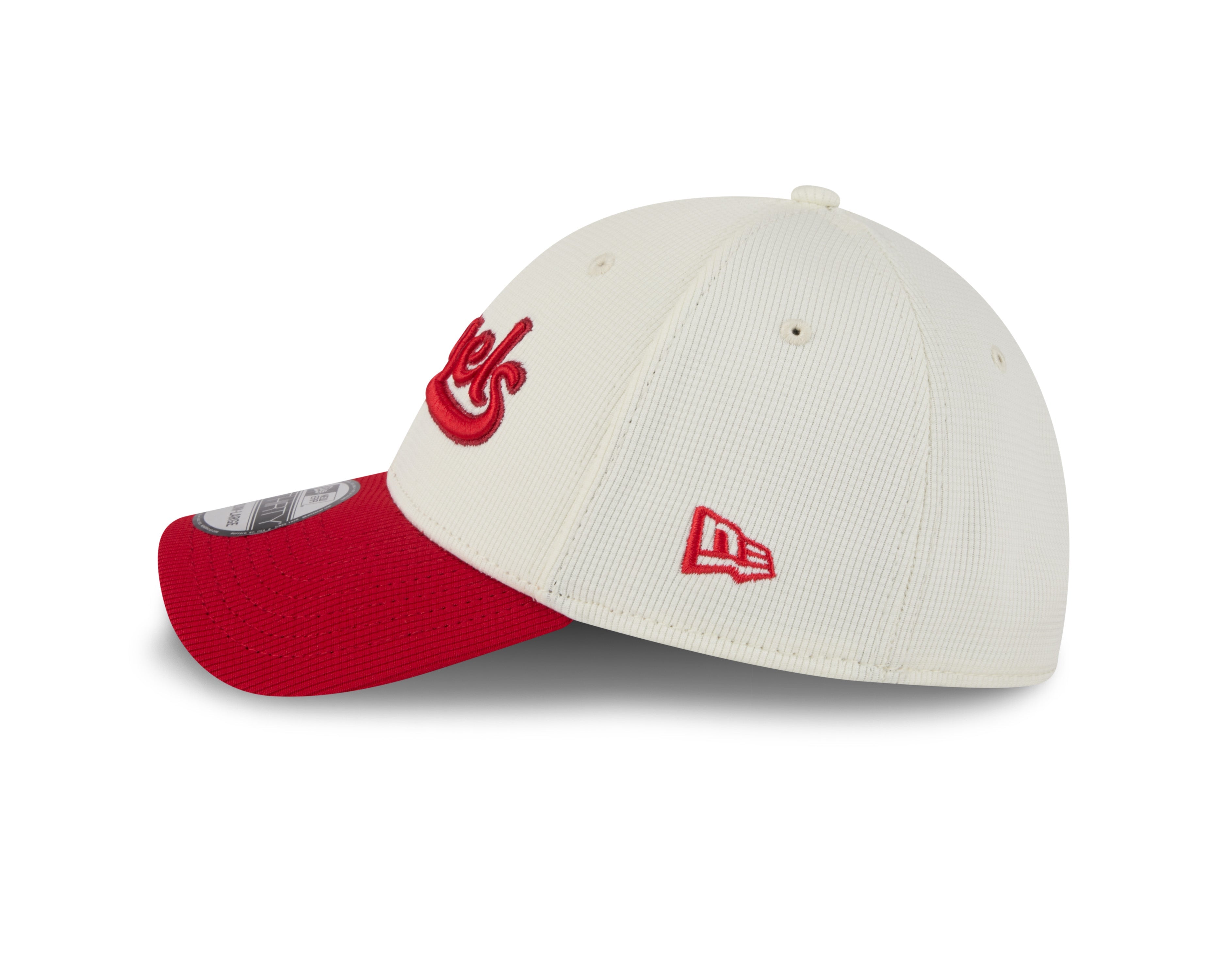 Anaheim Angels MLB New Era Men's Beige/Red 39Thirty 2022 City Connect Stretch Fit Hat
