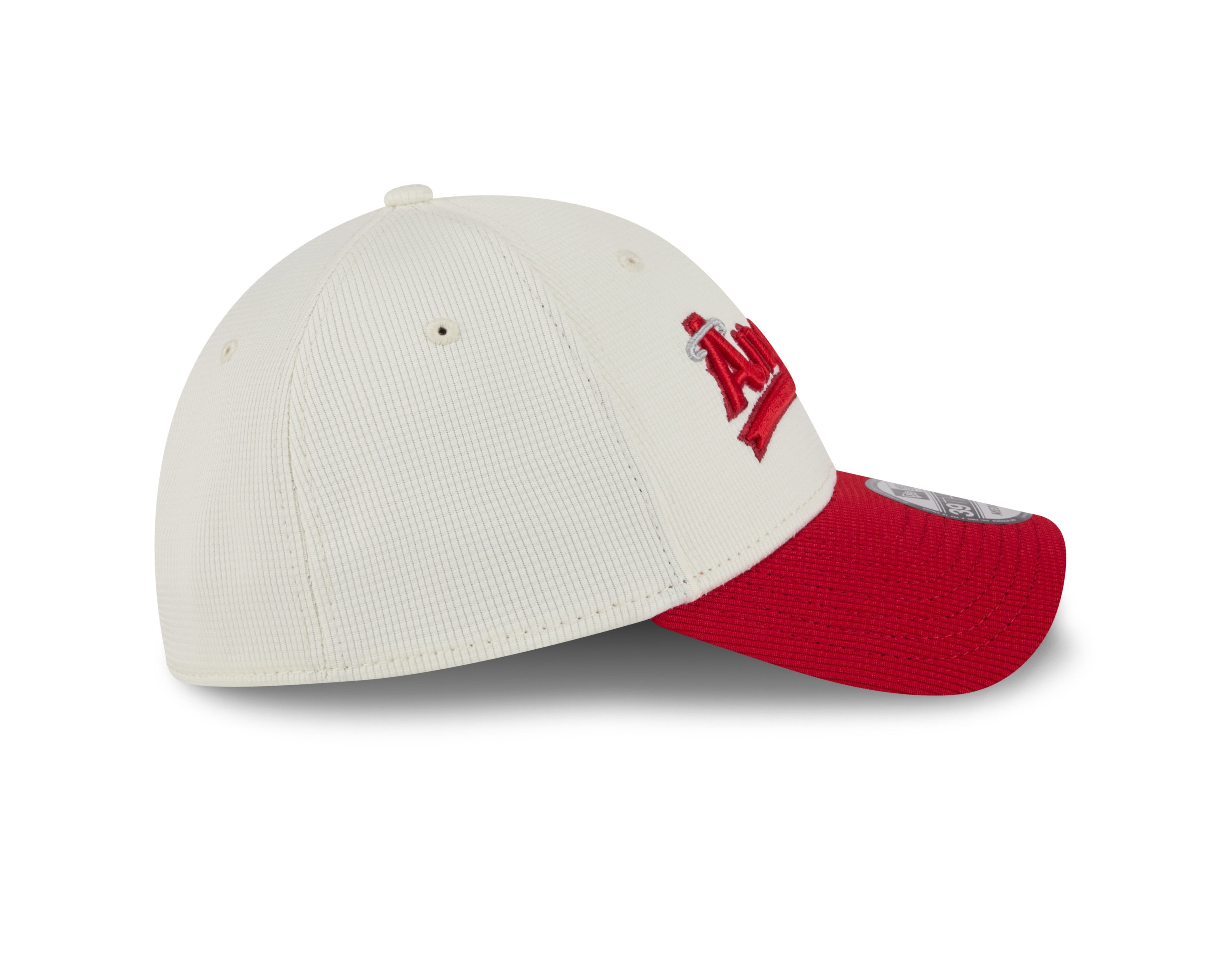 Anaheim Angels MLB New Era Men's Beige/Red 39Thirty 2022 City Connect Stretch Fit Hat