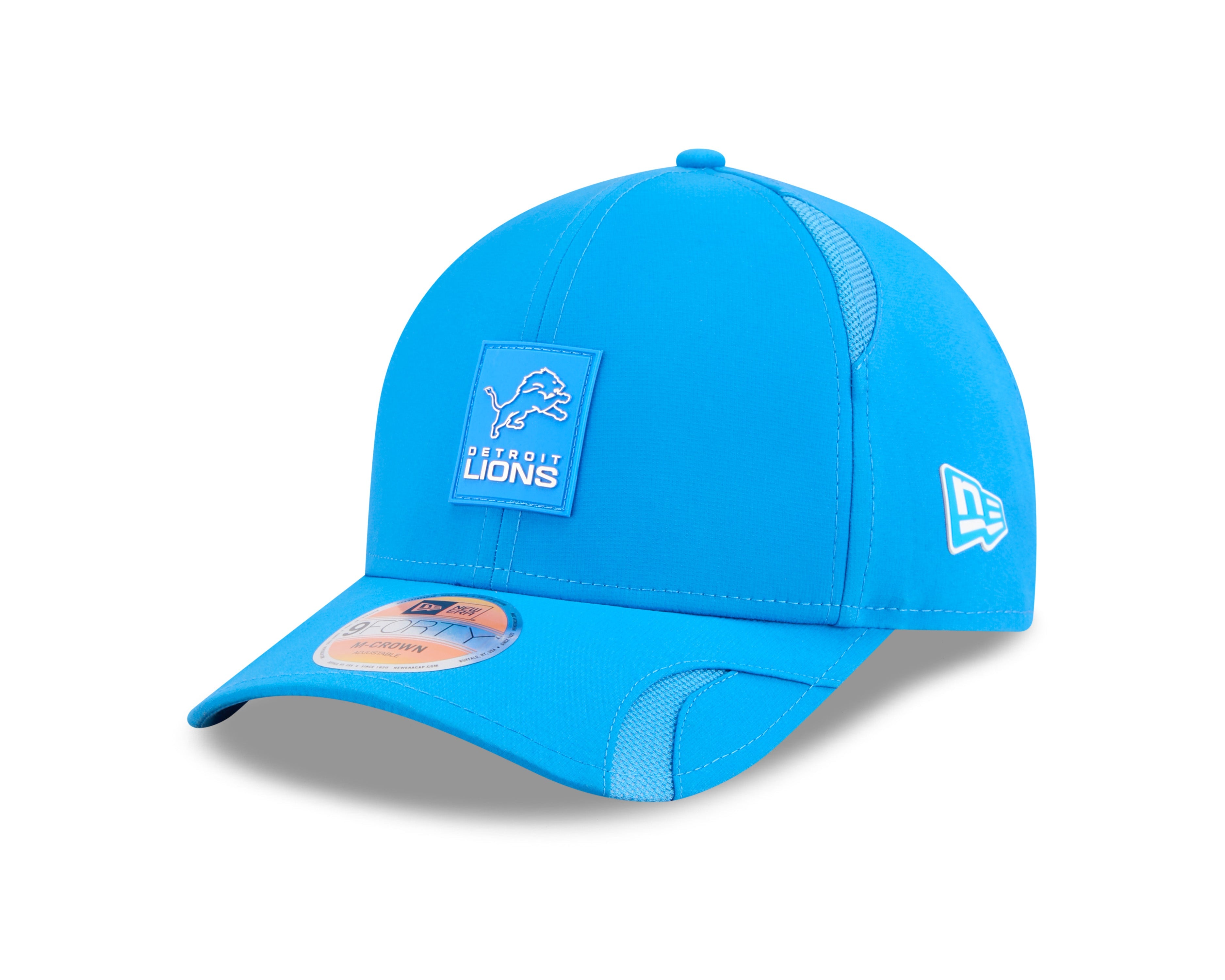 Detroit Lions NFL New Era Men's Light Blue 9Forty 2025 Sideline M-Crown Snapback