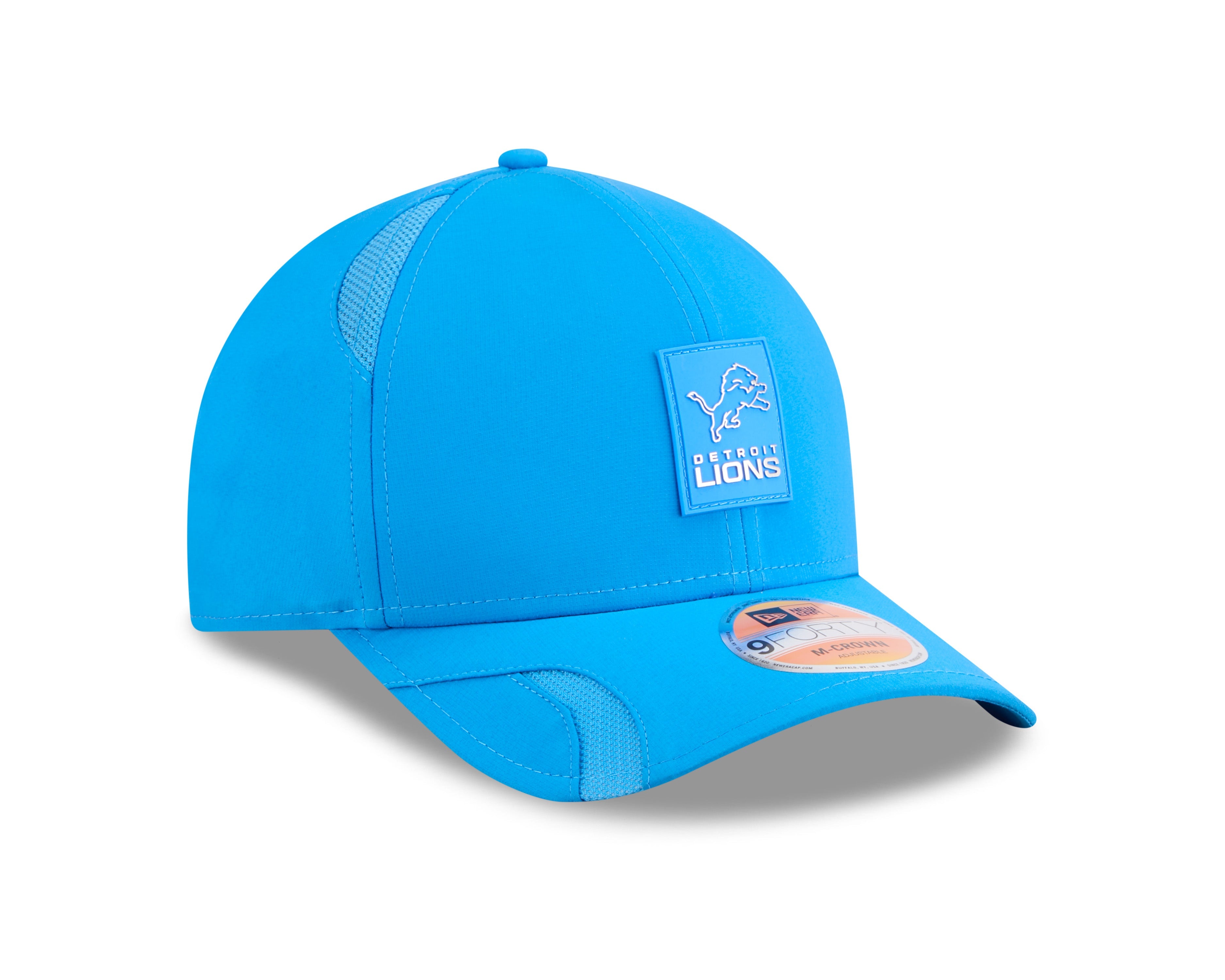 Detroit Lions NFL New Era Men's Light Blue 9Forty 2025 Sideline M-Crown Snapback