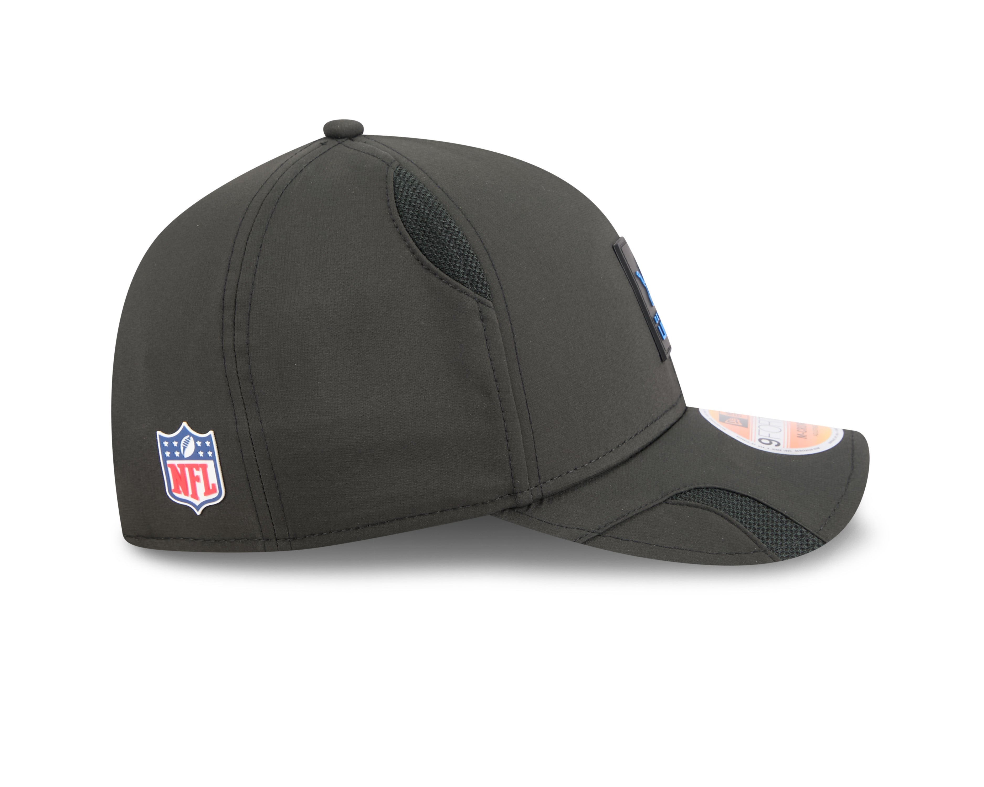 Detroit Lions NFL New Era Men's Black 9Forty 2025 Sideline M-Crown Snapback