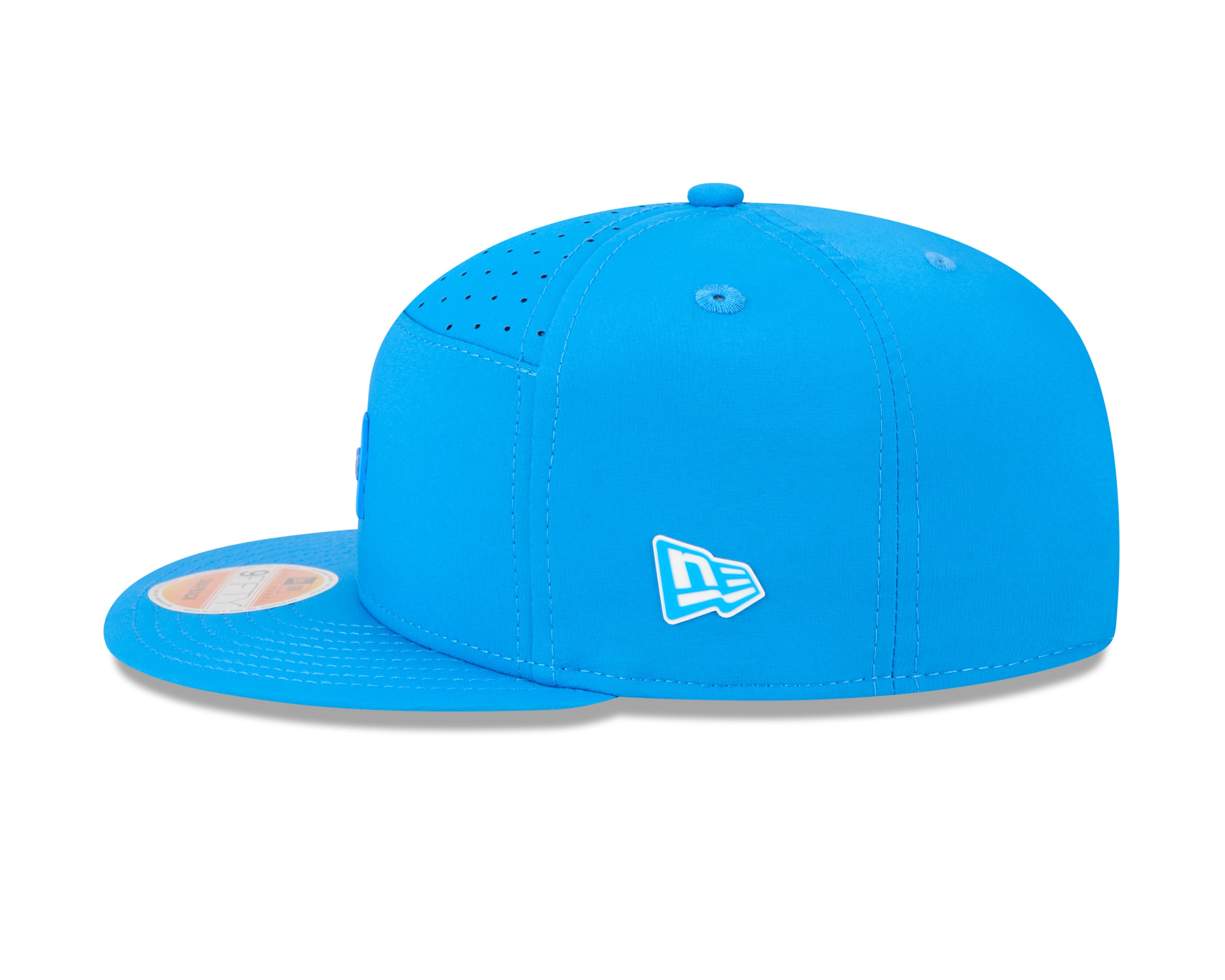 Detroit Lions NFL New Era Men's Light Blue 9Fifty 2025 Sideline Hot Weather Split Panel Snapback