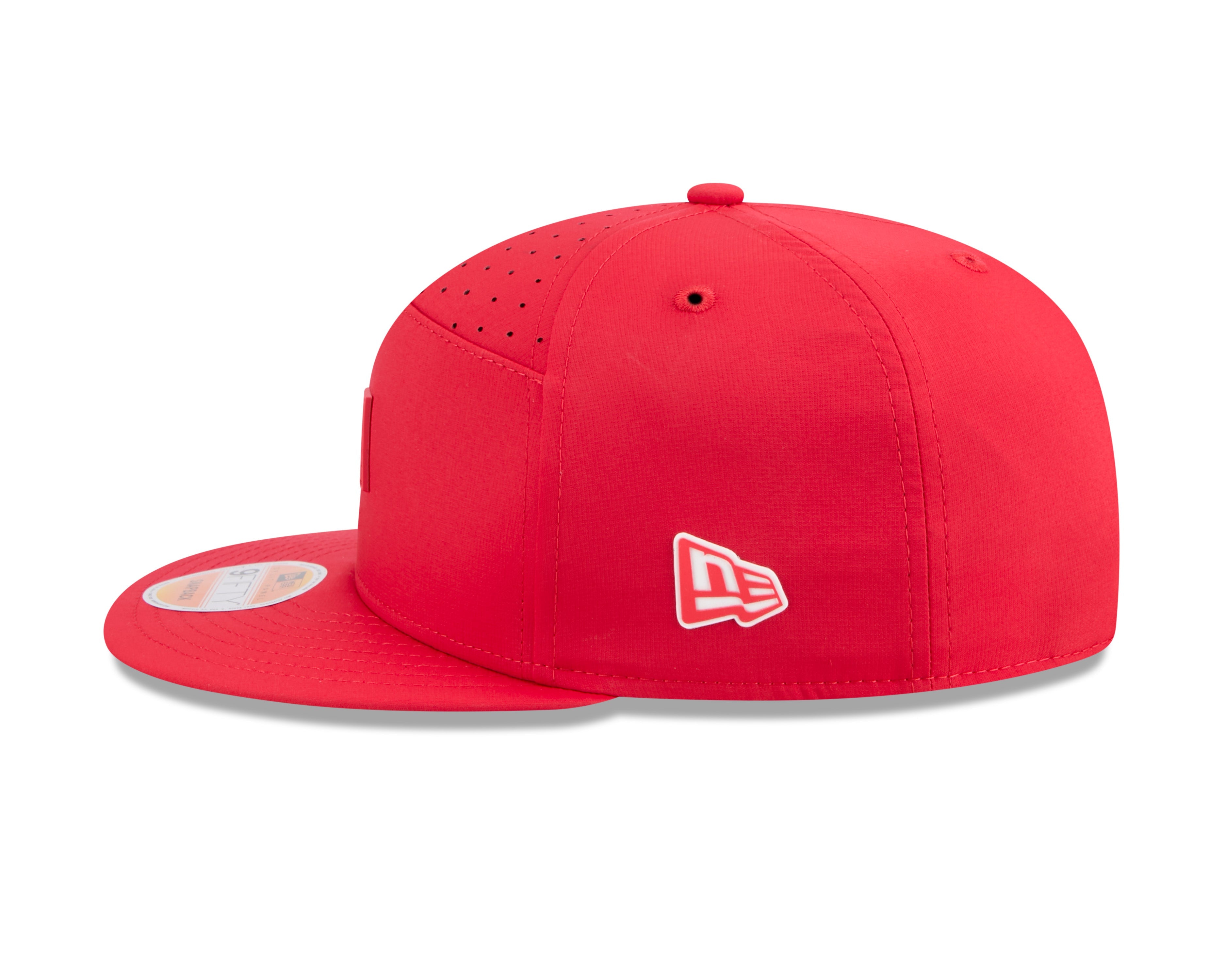 Kansas City Chiefs NFL New Era Men's Red 9Fifty 2025 Sideline Hot Weather Split Panel Snapback