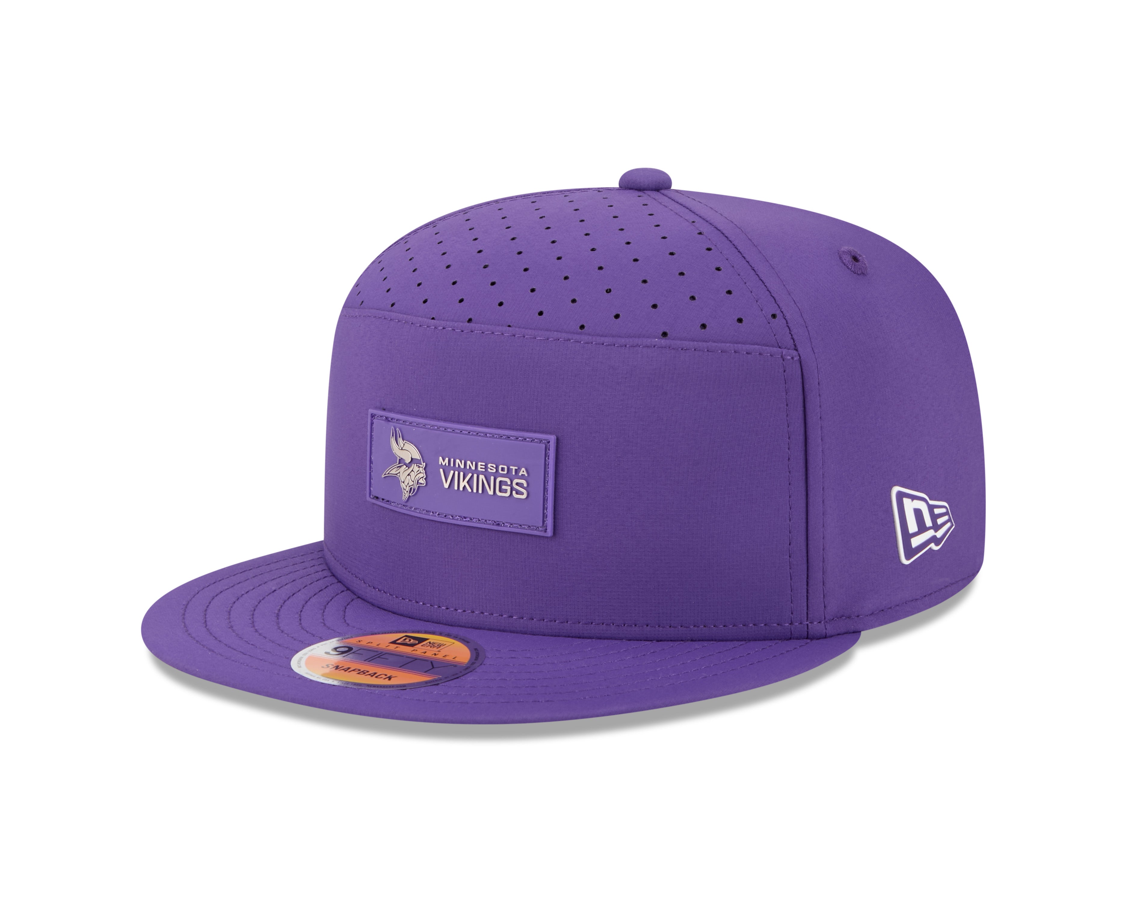 Minnesota Vikings NFL New Era Men's Purple 9Fifty 2025 Sideline Hot Weather Split Panel Snapback