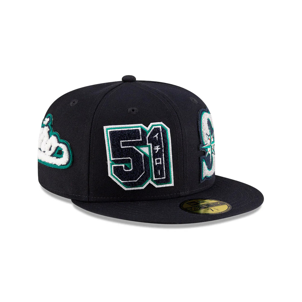 Ichiro Suzuki Hall Of Fame 2025 Seattle Mariners MLB New Era Men's Navy 59Fifty Fitted Hat