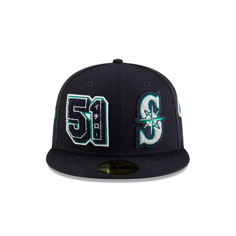 Ichiro Suzuki Hall Of Fame 2025 Seattle Mariners MLB New Era Men's Navy 59Fifty Fitted Hat