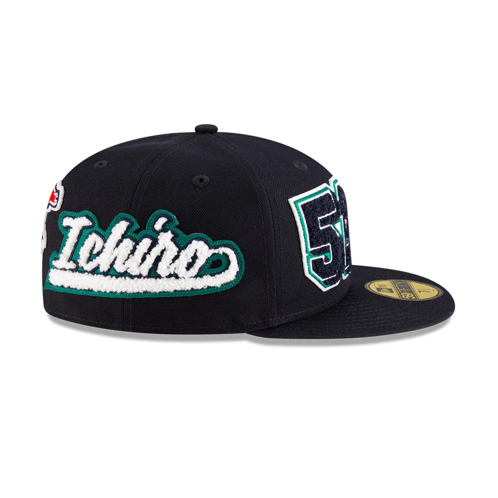 Ichiro Suzuki Hall Of Fame 2025 Seattle Mariners MLB New Era Men's Navy 59Fifty Fitted Hat