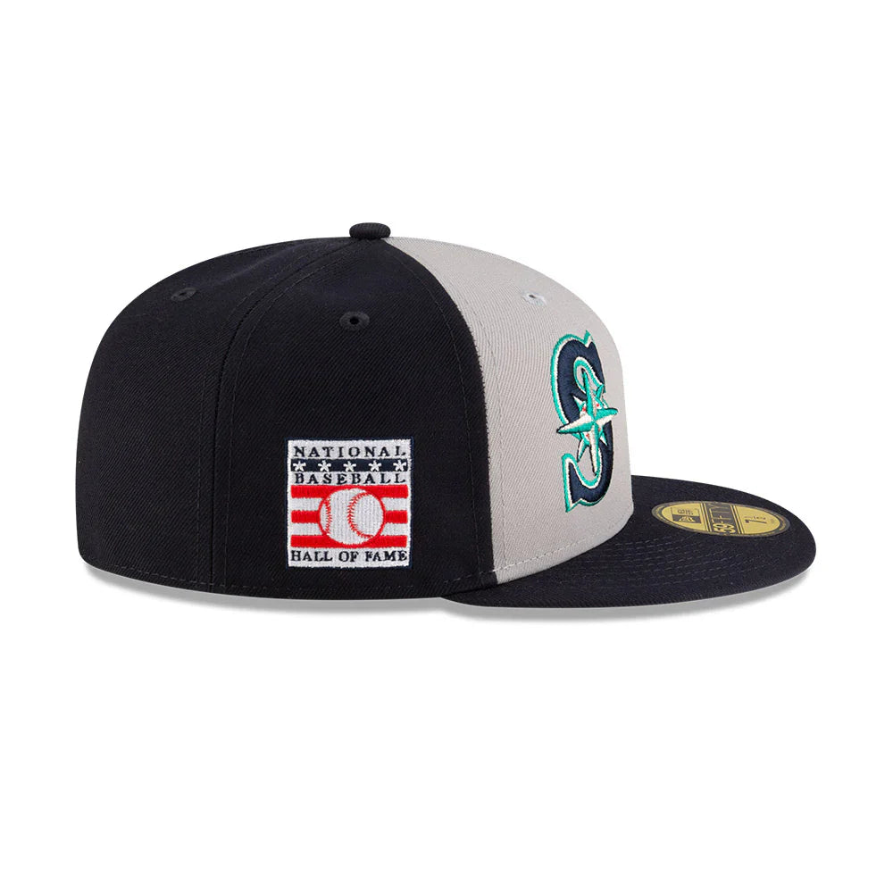 Ichiro Suzuki Hall Of Fame 2025 Seattle Mariners MLB New Era Men's Navy/Grey 59Fifty Fitted Hat