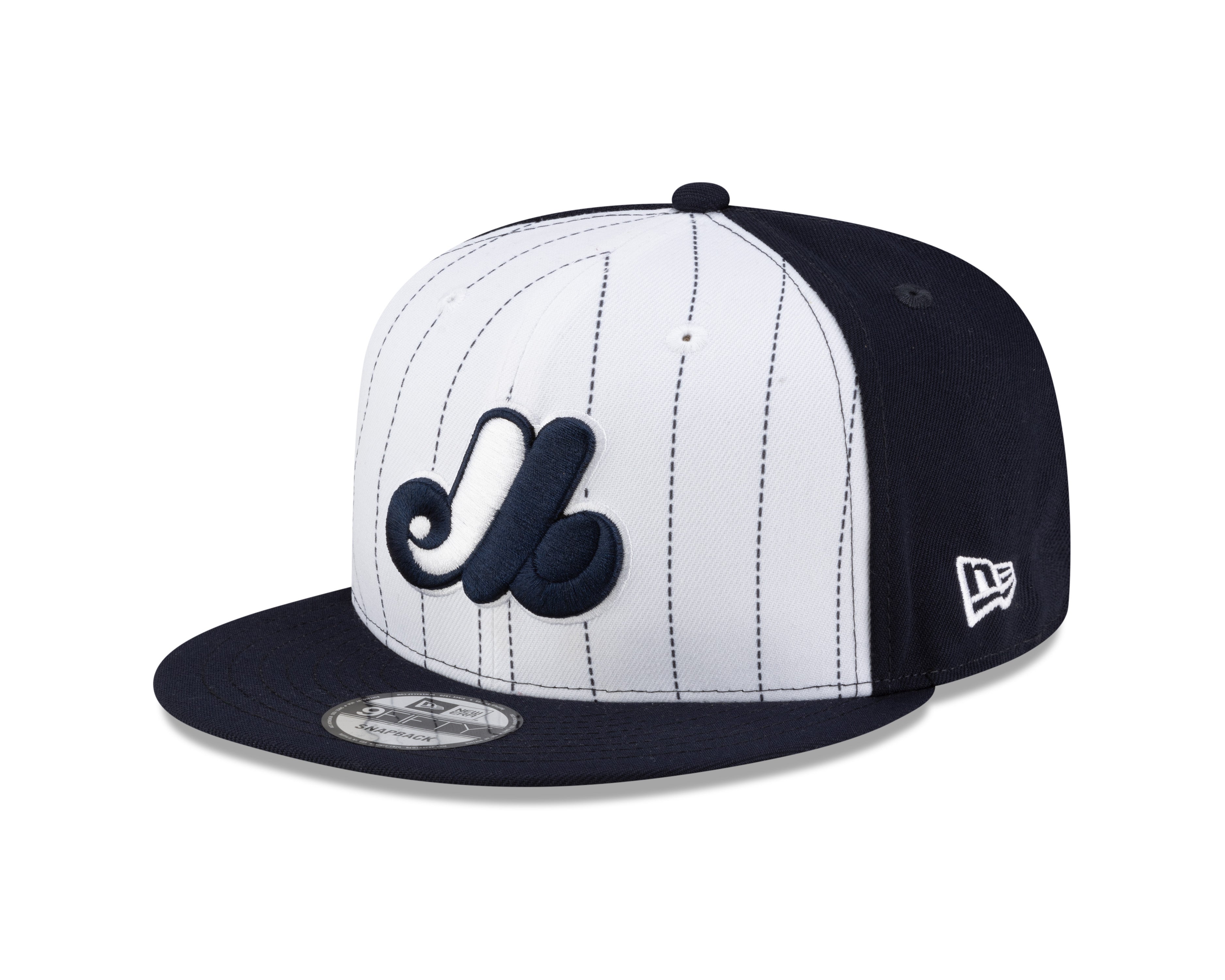 Montreal Expos MLB New Era Men's Navy 9Fifty Cooperstown Pinstripe Snapback