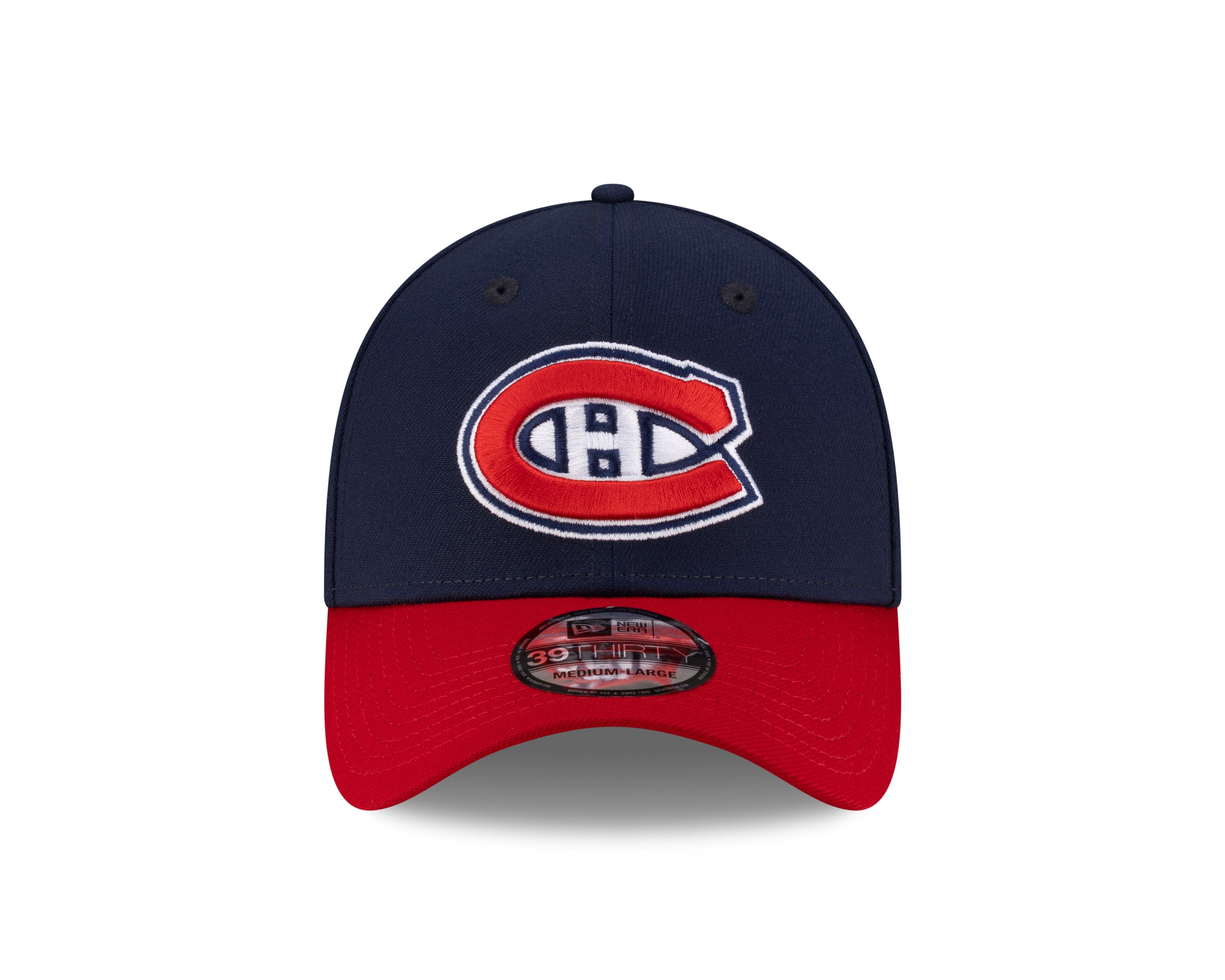 Montreal Canadiens NHL New Era Men's Navy/Red 39Thirty Team Classic Stretch Fit Hat