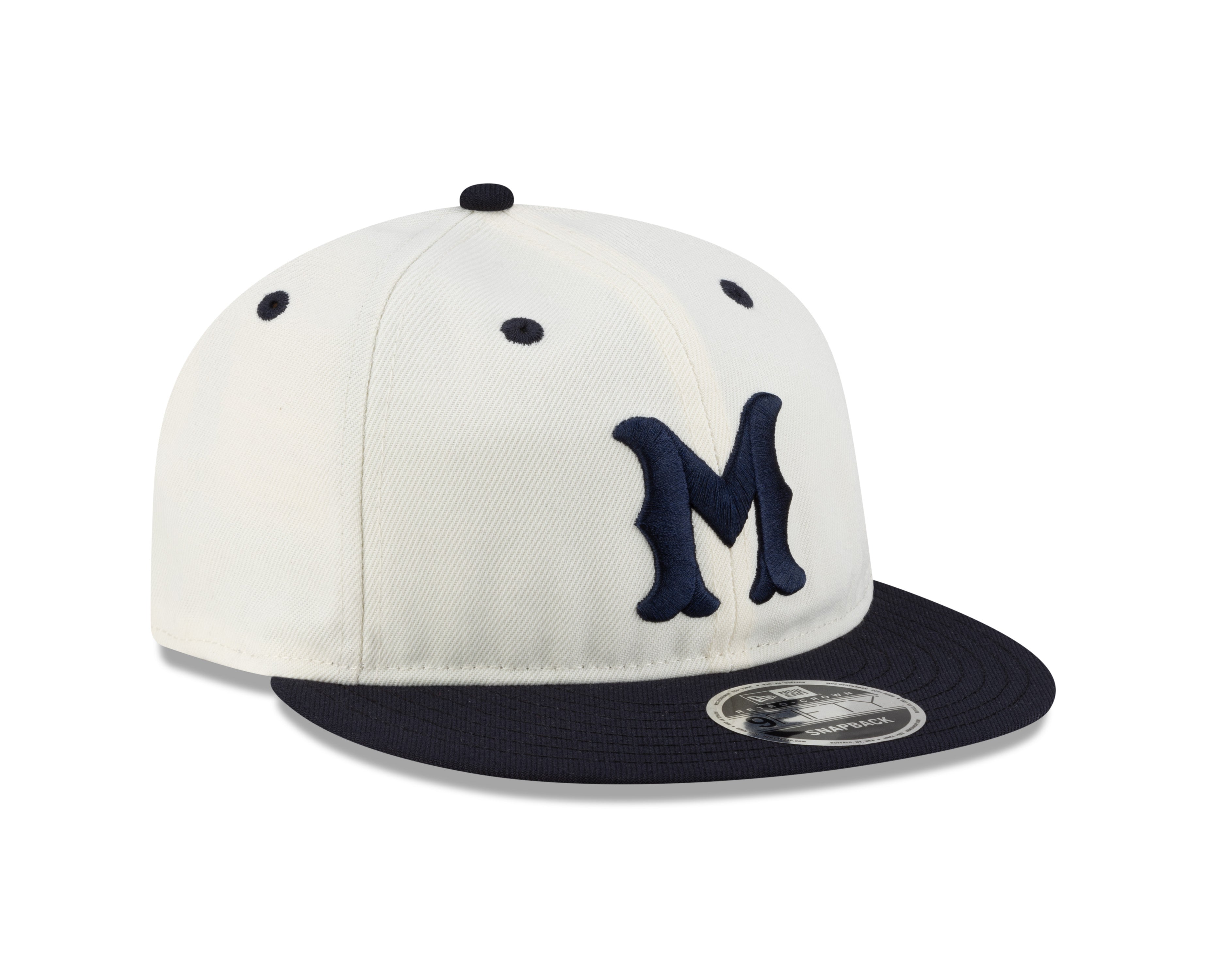 Montreal Royals MiLB New Era Men's Chrome White/Navy 9Fifty Retro Crown Snapback