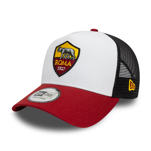 AS Roma Serie A New Era Men's White/Red 9Forty Trucker Core Snapback
