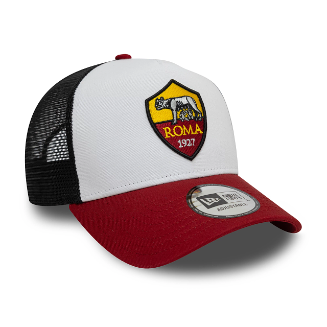 AS Roma Serie A New Era Men's White/Red 9Forty Trucker Core Snapback