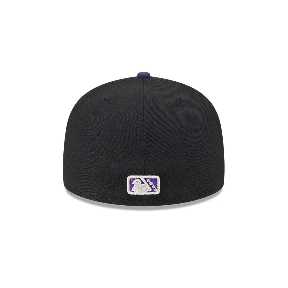 Albuquerque Isotopes MiLB New Era Men's Black/Purple 59Fifty Alternate Authentic Collection Fitted Hat