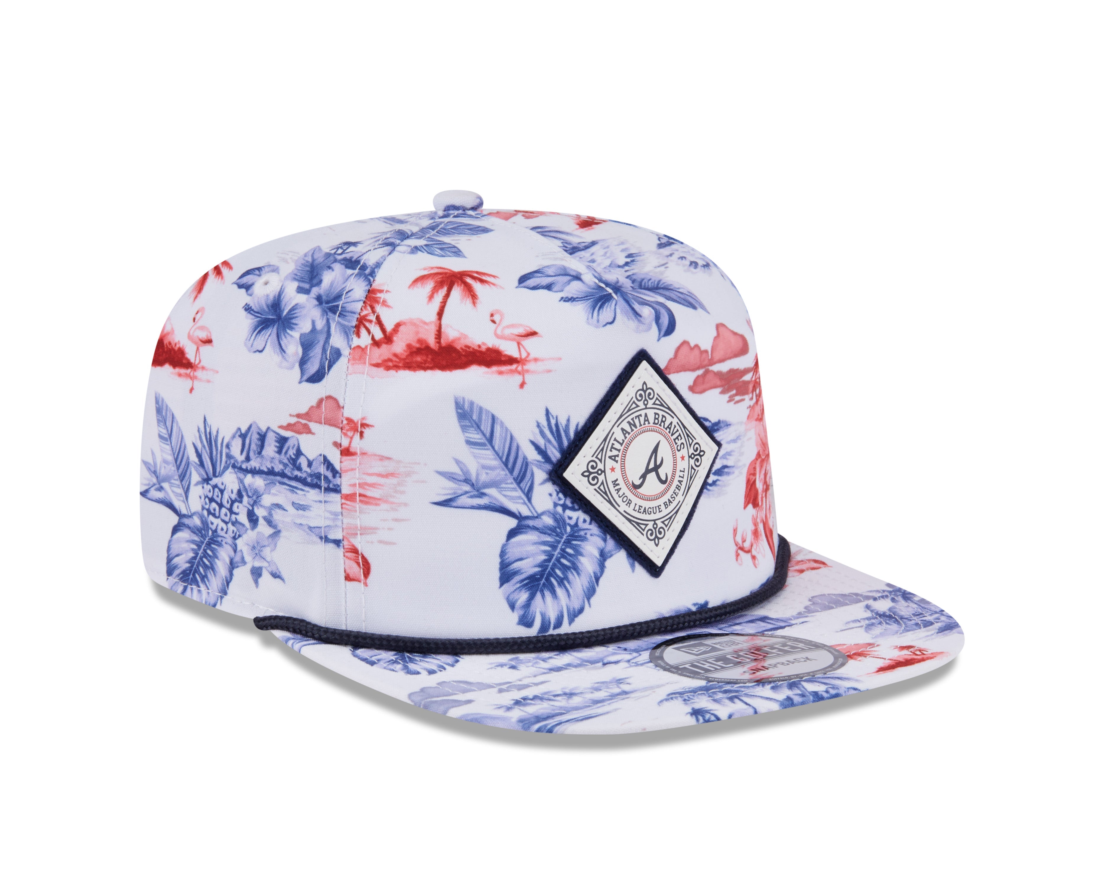 Atlanta Braves MLB New Era Men's White Cord Golfer Printed Snapback