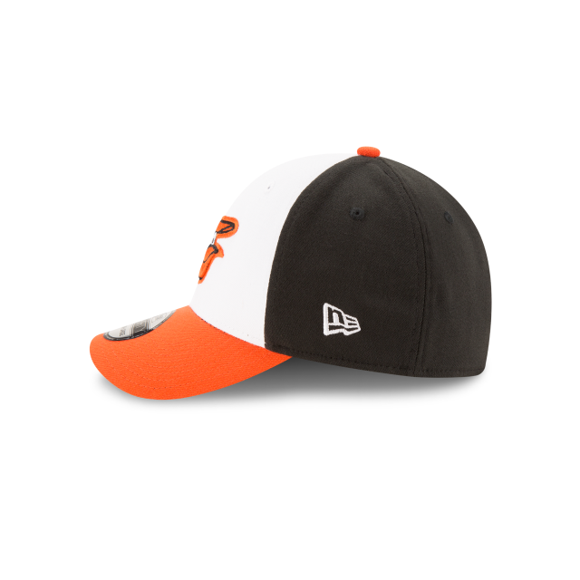 Baltimore Orioles MLB New Era Men's White/Orange 39Thirty Team Classic Stretch Fit Hat
