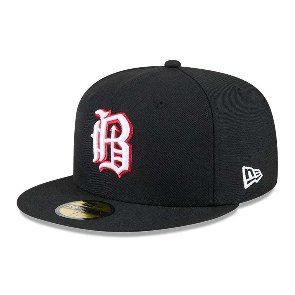 Birmingham Barons MiLB New Era Men's Black 59Fifty Authentic Collection Fitted Hat