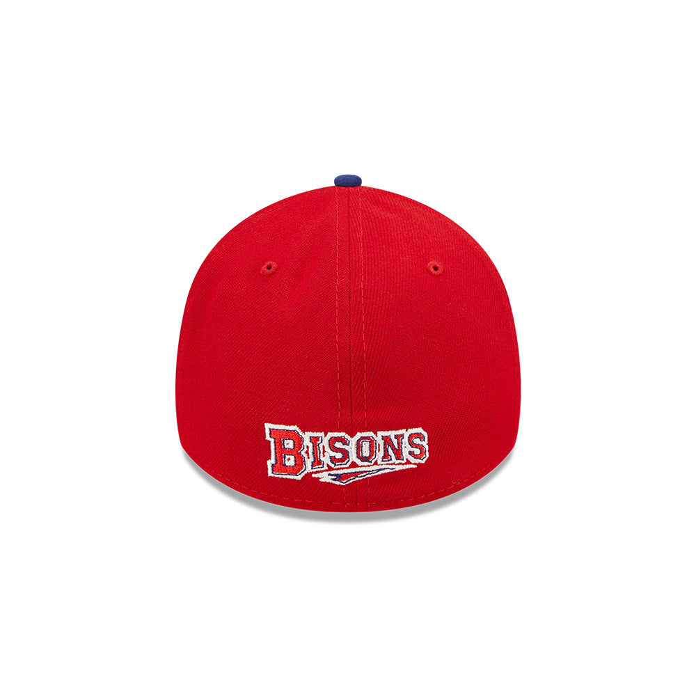 Buffalo Bisons MiLB New Era Men's Red/Navy 39Thirty Alternate Authentic Collection Stretch Fit Hat