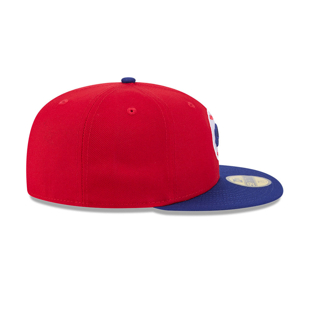 Casquette Buffalo Bisons MiLB New Era 59Fifty Alternate Authentic Collection, rouge/bleu marine, taille unique pour homme.