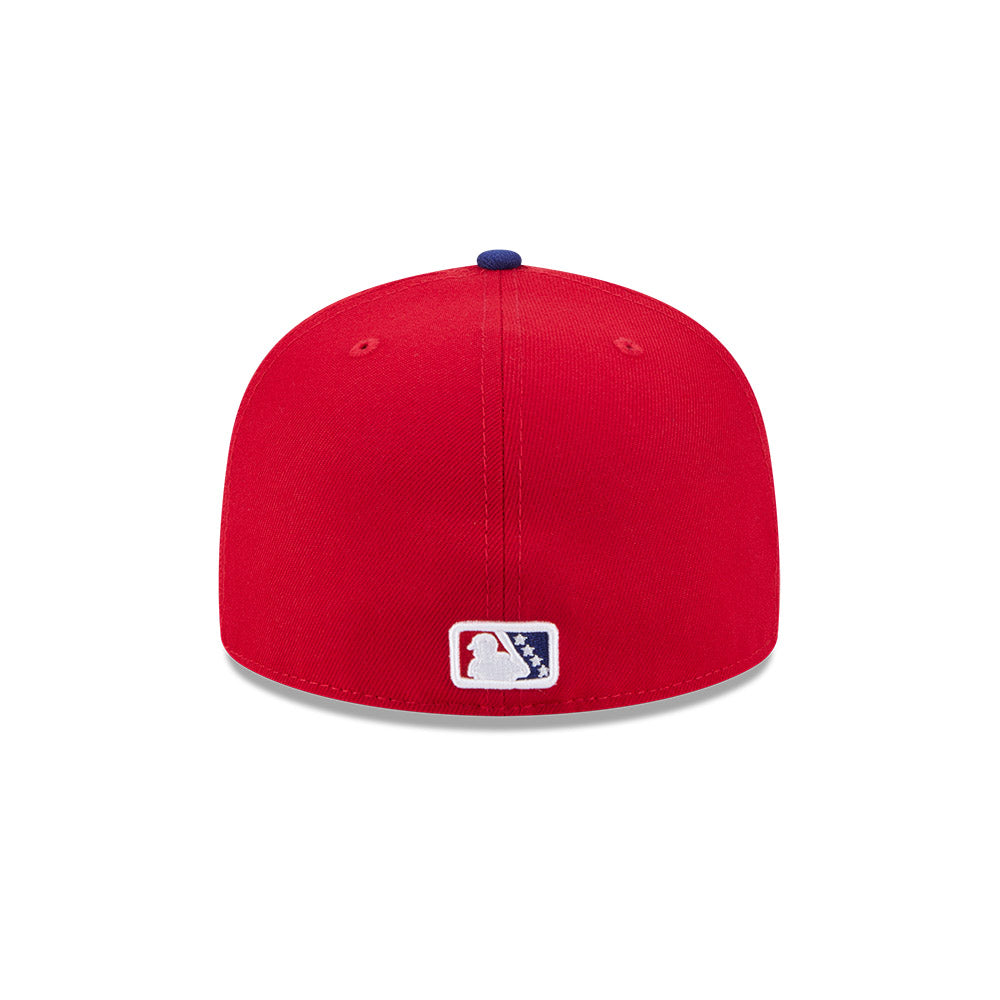 Casquette Buffalo Bisons MiLB New Era 59Fifty Alternate Authentic Collection, rouge/bleu marine, taille unique pour homme.