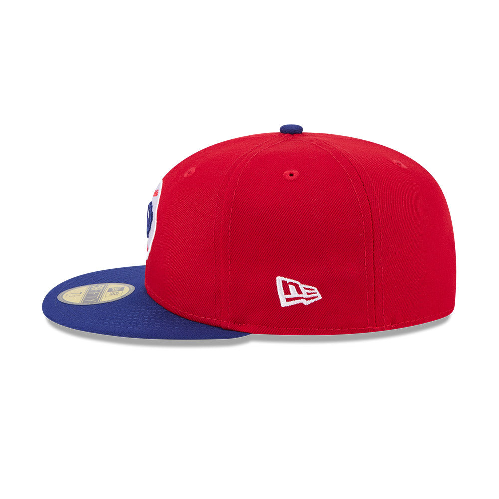 Casquette Buffalo Bisons MiLB New Era 59Fifty Alternate Authentic Collection, rouge/bleu marine, taille unique pour homme.