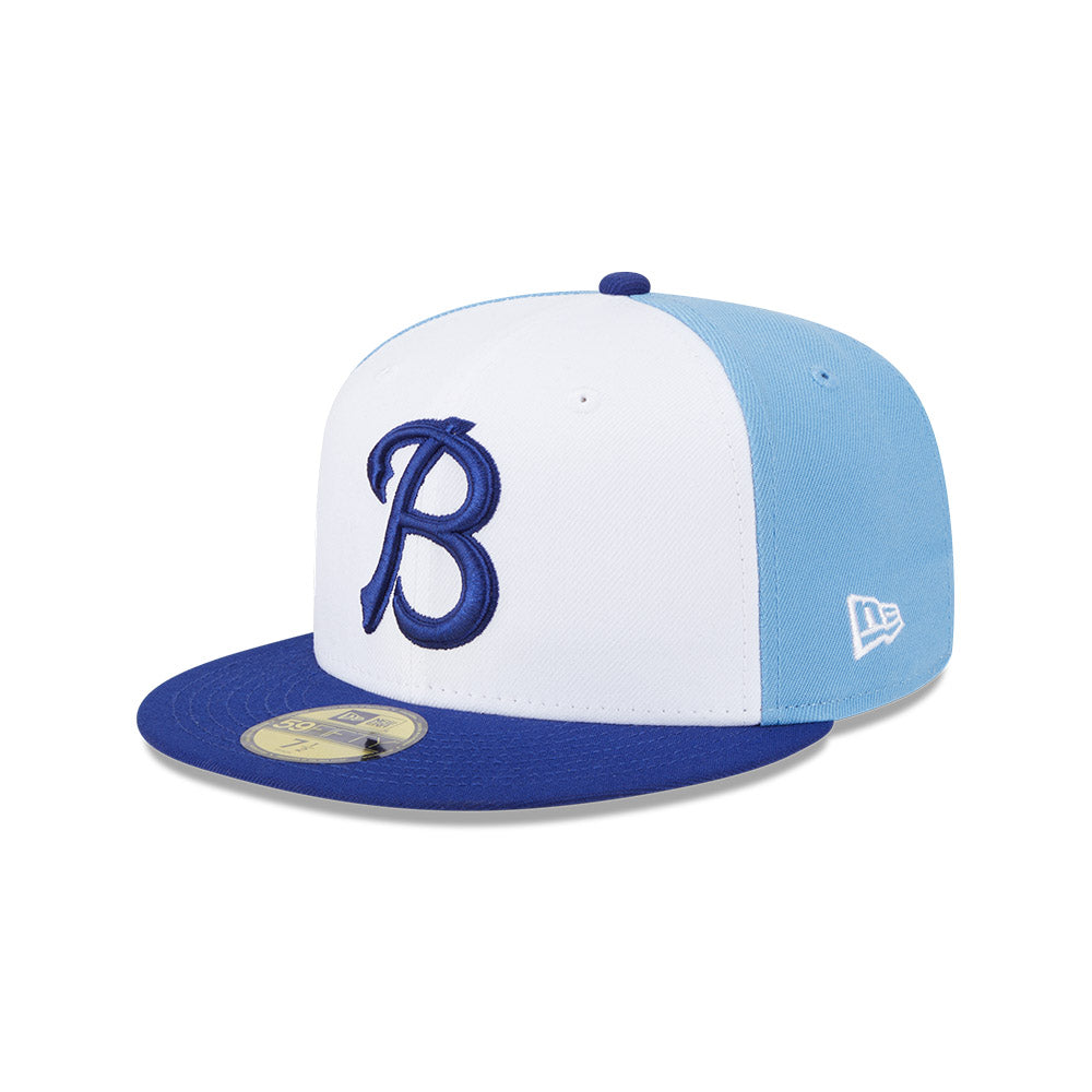 Buffalo Bisons MiLB New Era Men's White/Navy 59Fifty Authentic Collection Fitted Hat