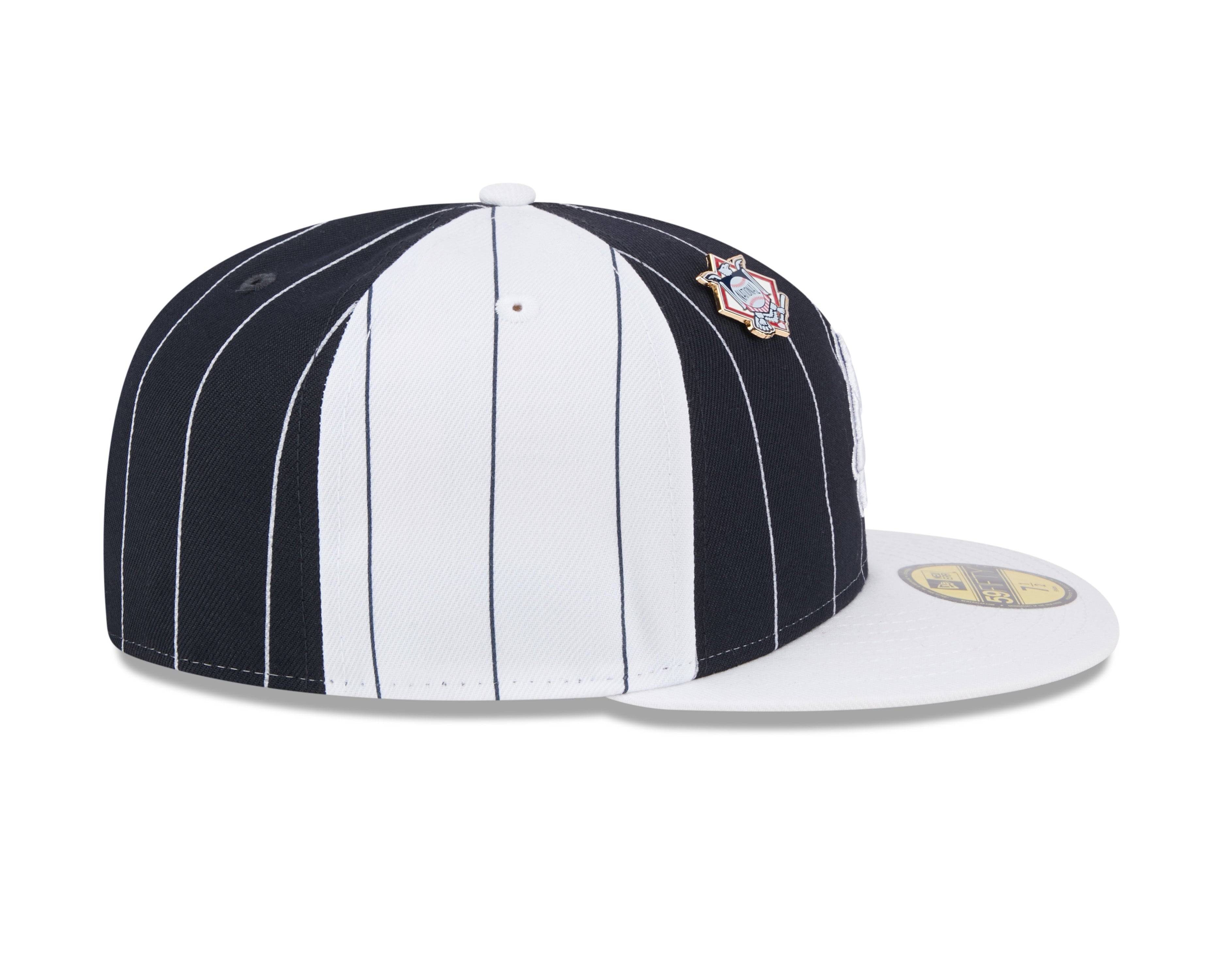 Chicago Cubs MLB New Era Men's Navy 59Fifty Two Tone Pinstripe Fitted Hat