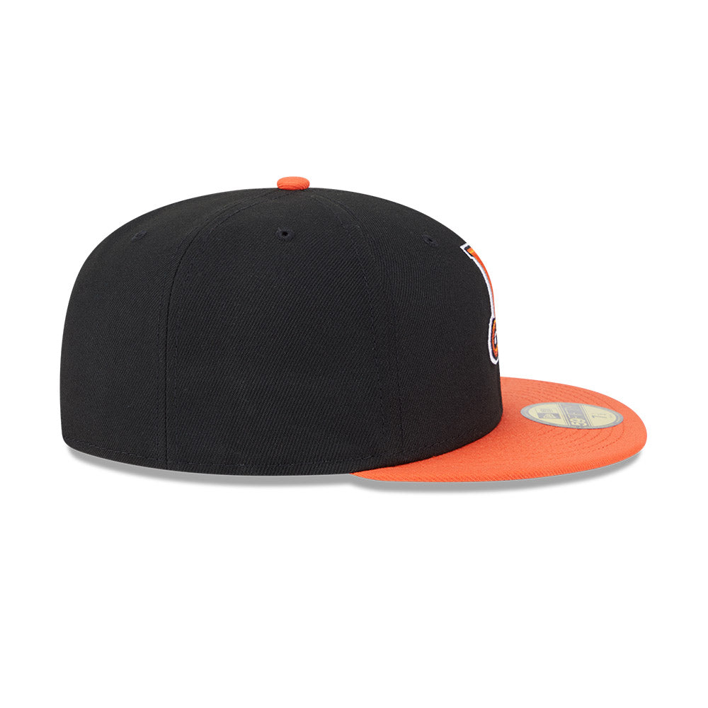 Casquette ajustée New Era 59Fifty Alternate Authentic Collection noire et orange pour hommes des Dayton Dragons de la MiLB.