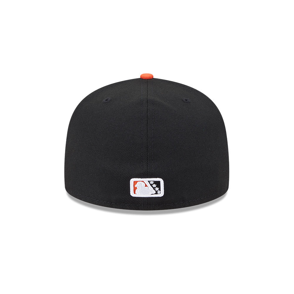 Casquette ajustée New Era 59Fifty Alternate Authentic Collection noire et orange pour hommes des Dayton Dragons de la MiLB.