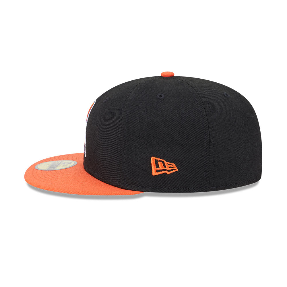 Casquette ajustée New Era 59Fifty Alternate Authentic Collection noire et orange pour hommes des Dayton Dragons de la MiLB.