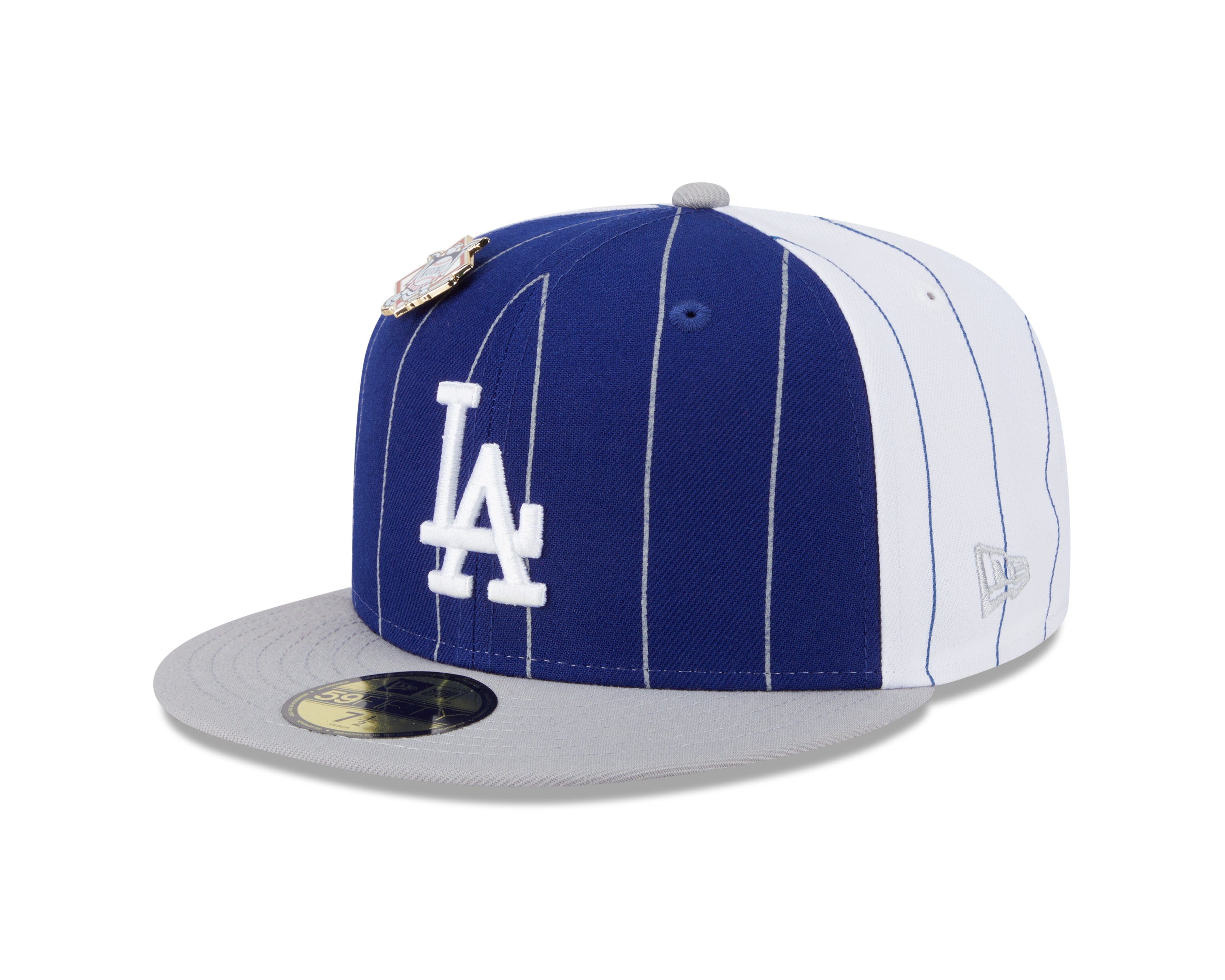 Los Angeles Dodgers MLB New Era Men's Navy 59Fifty Two Tone Pinstripe Fitted Hat