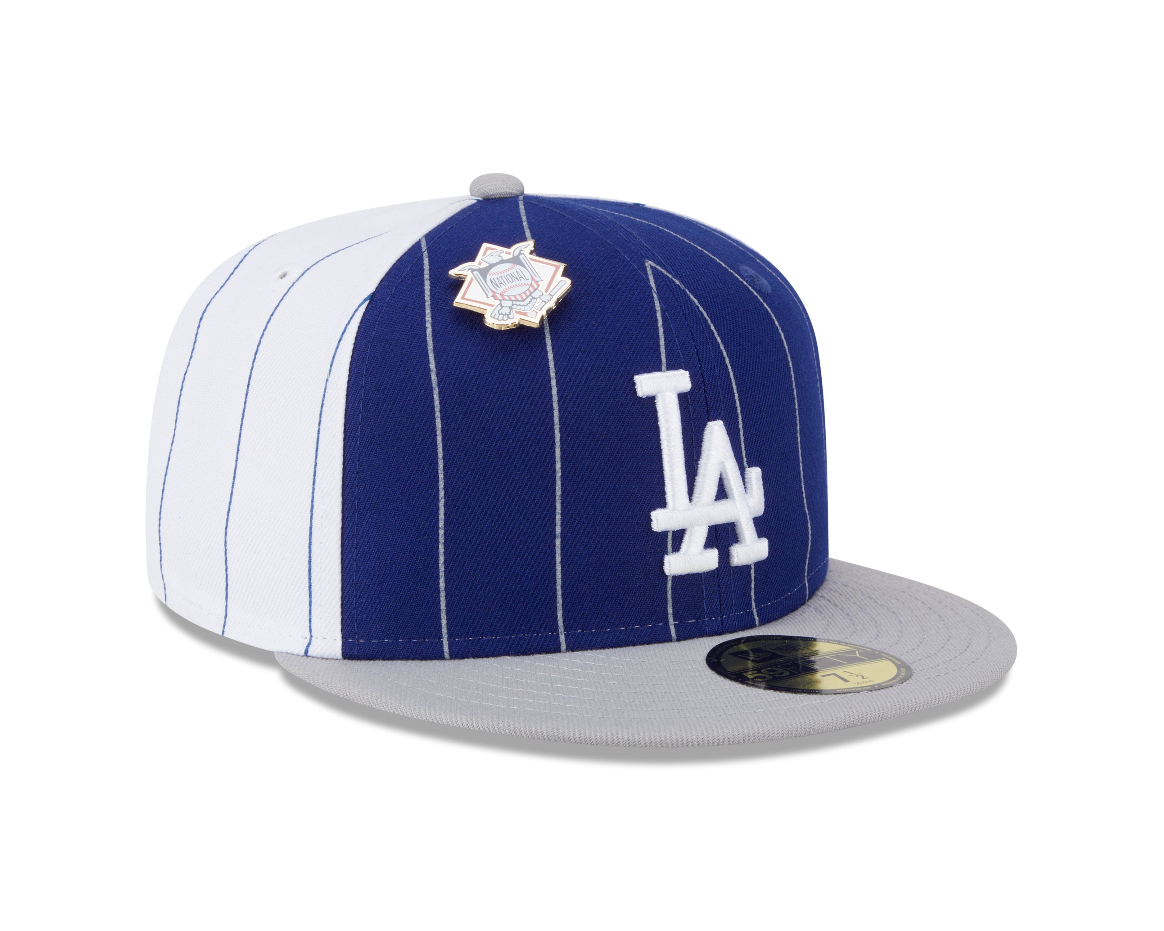 Los Angeles Dodgers MLB New Era Men's Navy 59Fifty Two Tone Pinstripe Fitted Hat