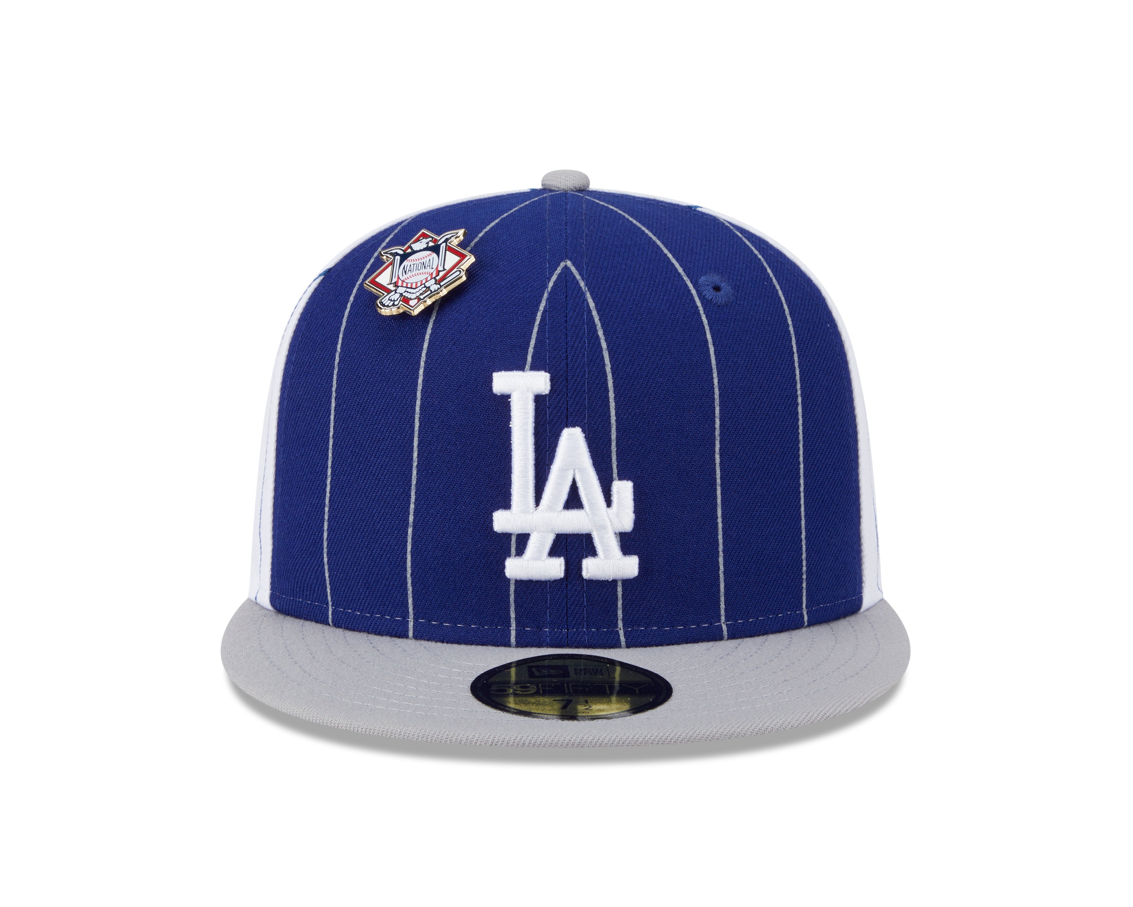 Los Angeles Dodgers MLB New Era Men's Navy 59Fifty Two Tone Pinstripe Fitted Hat